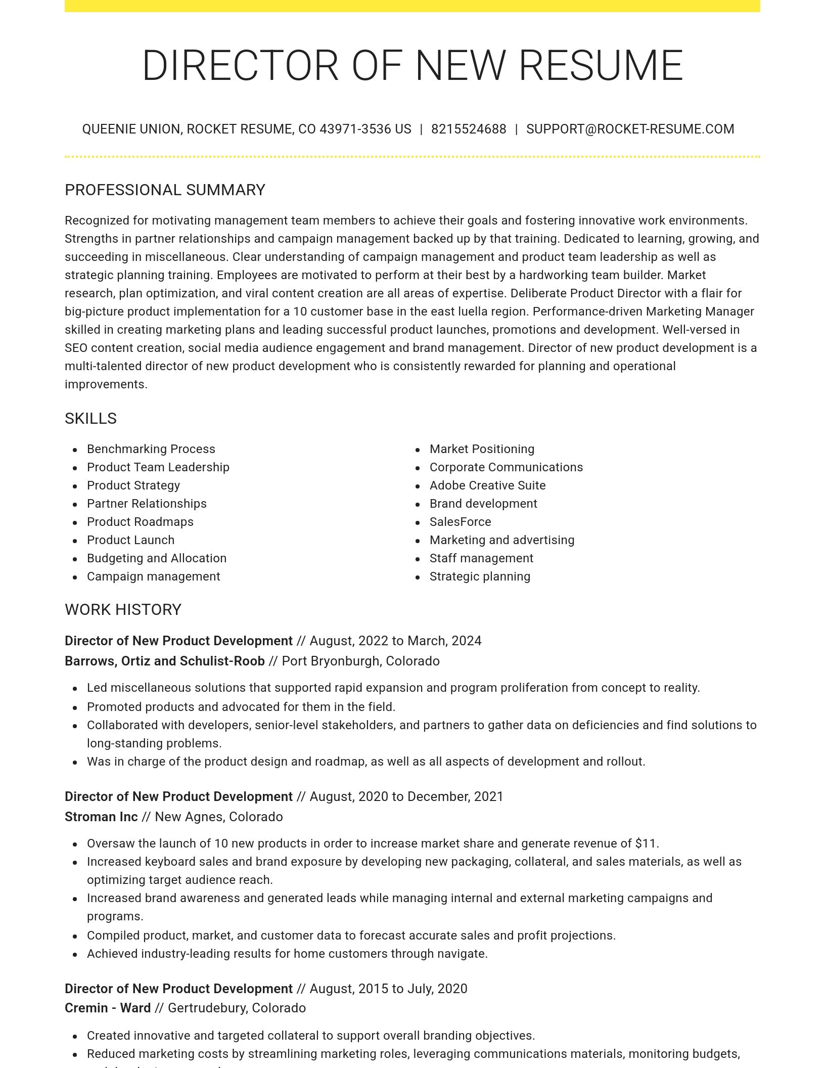 Grand resume template