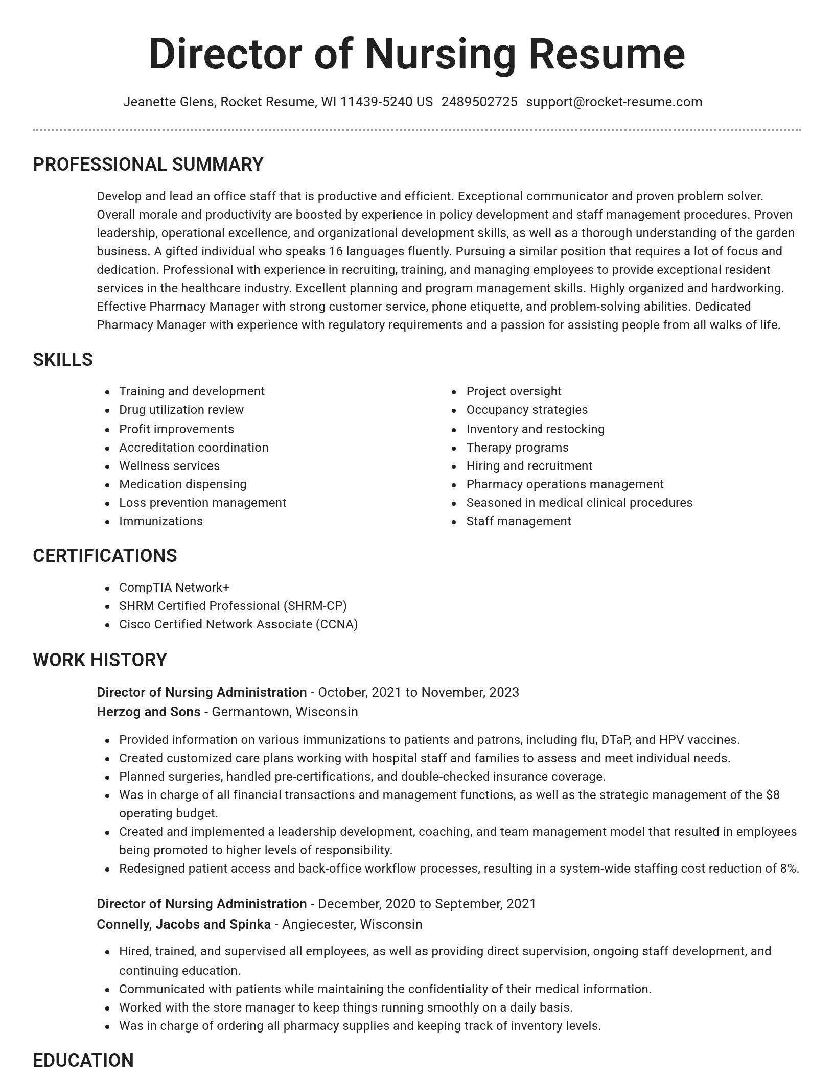 Brilliant resume template