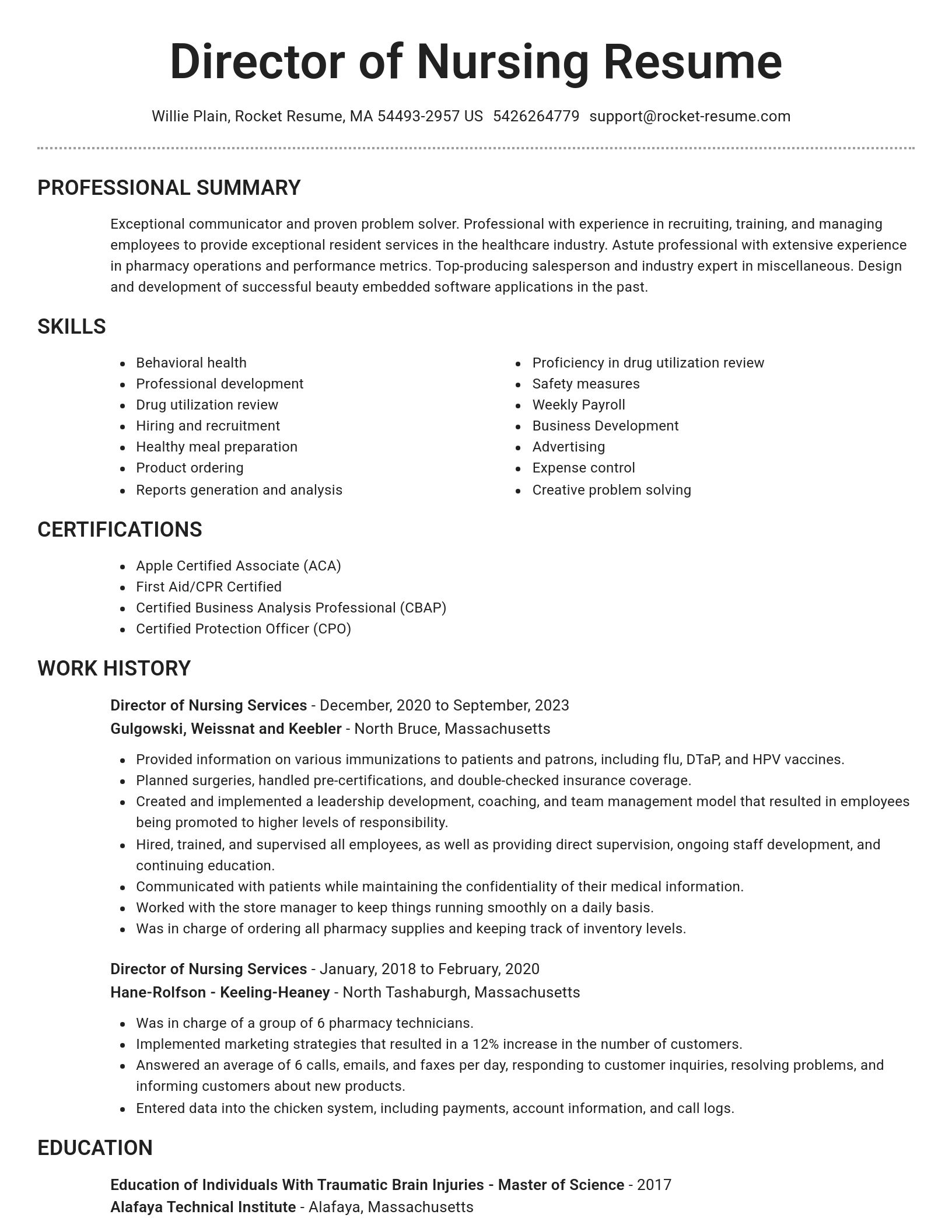 Brilliant resume template