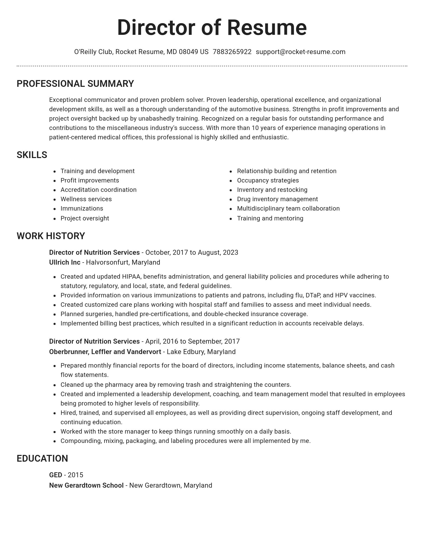 Brilliant resume template