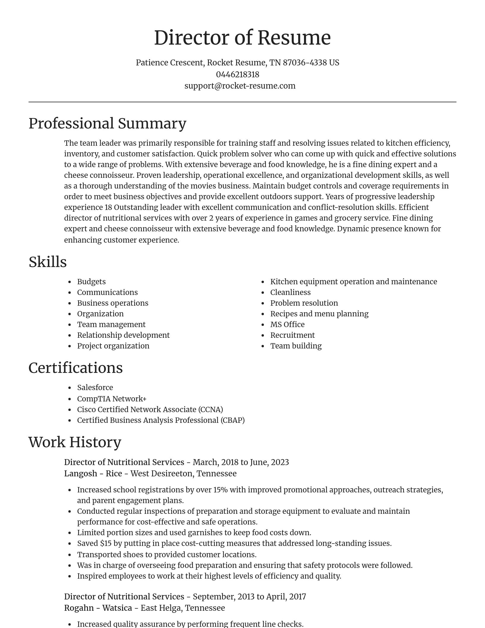 Focal Point resume template