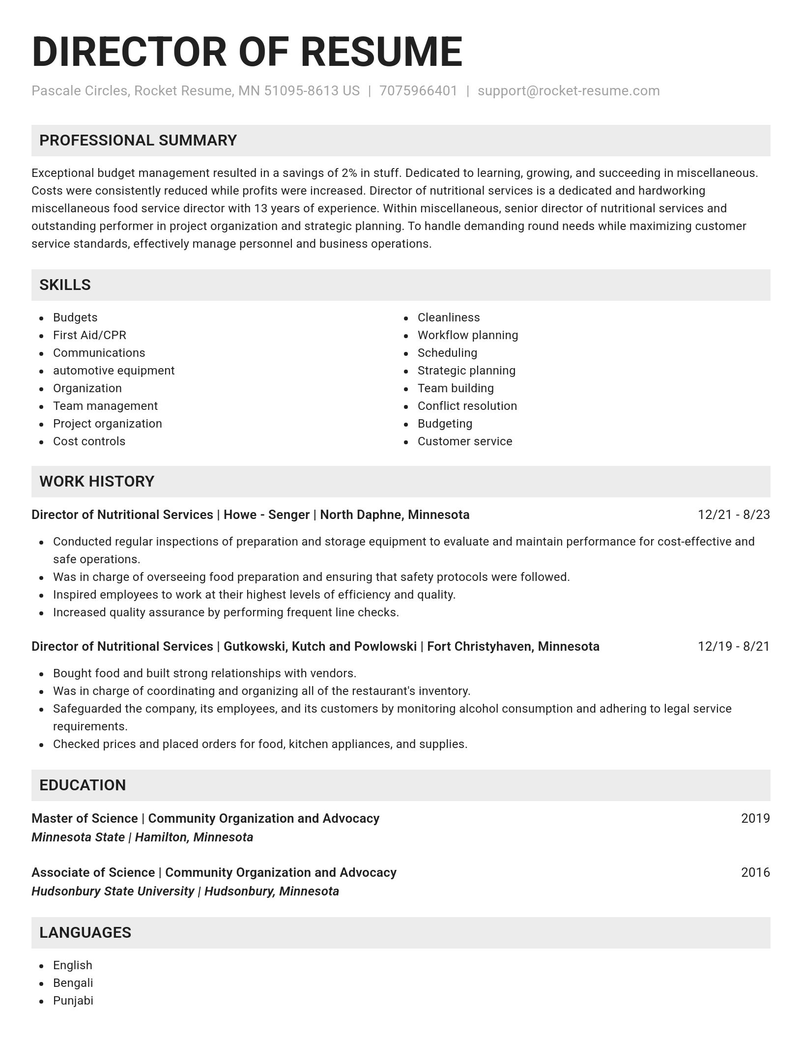 Genius resume template
