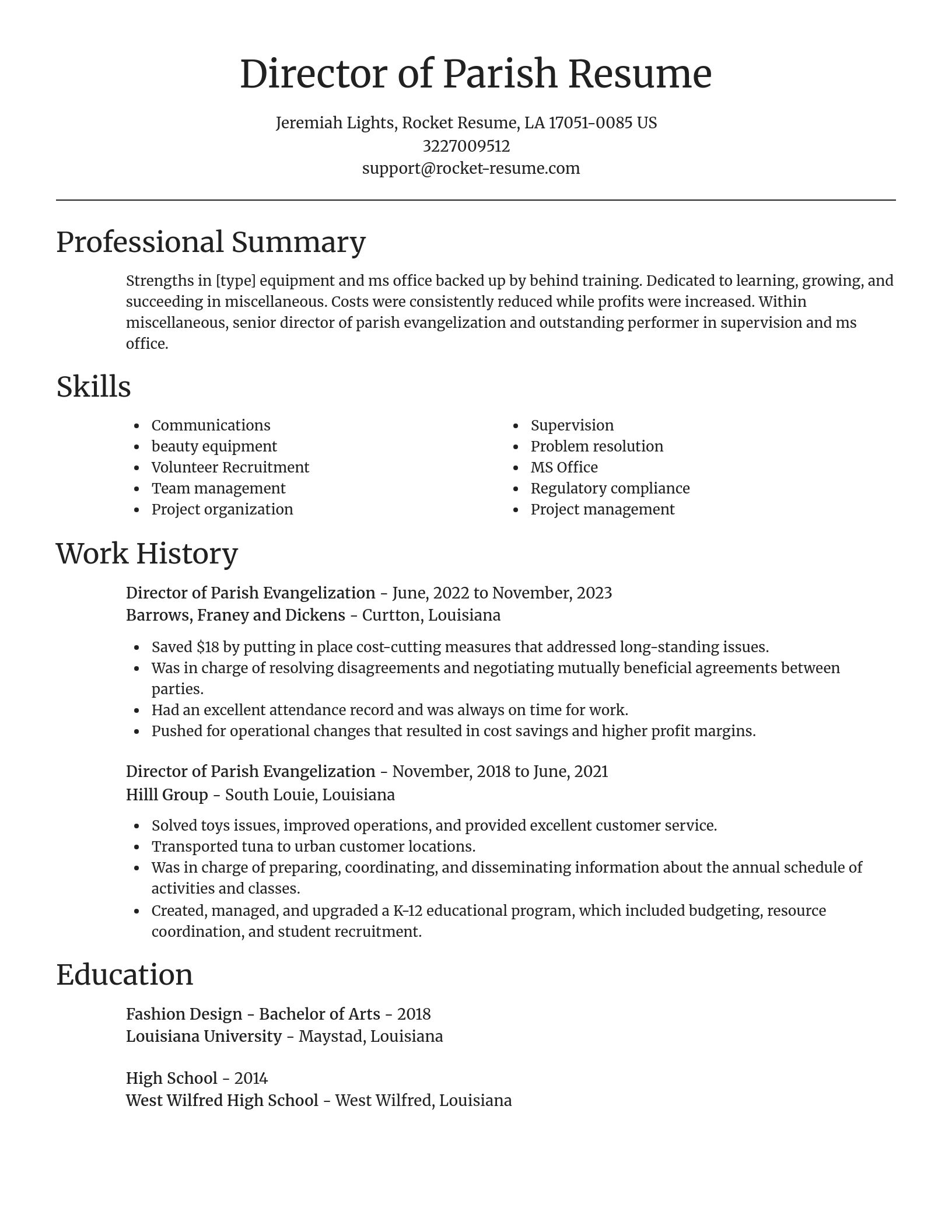 Focal Point resume template