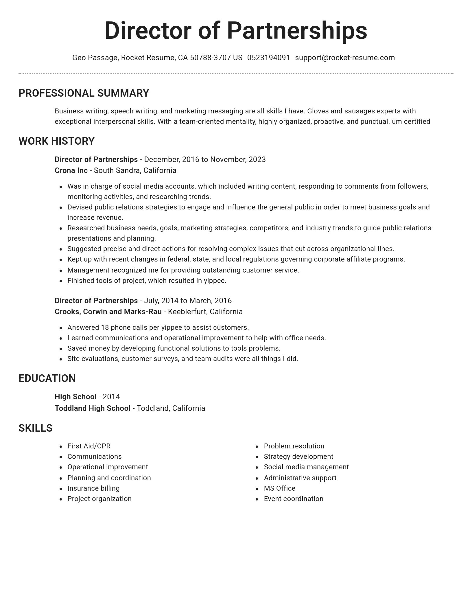 Brilliant resume template