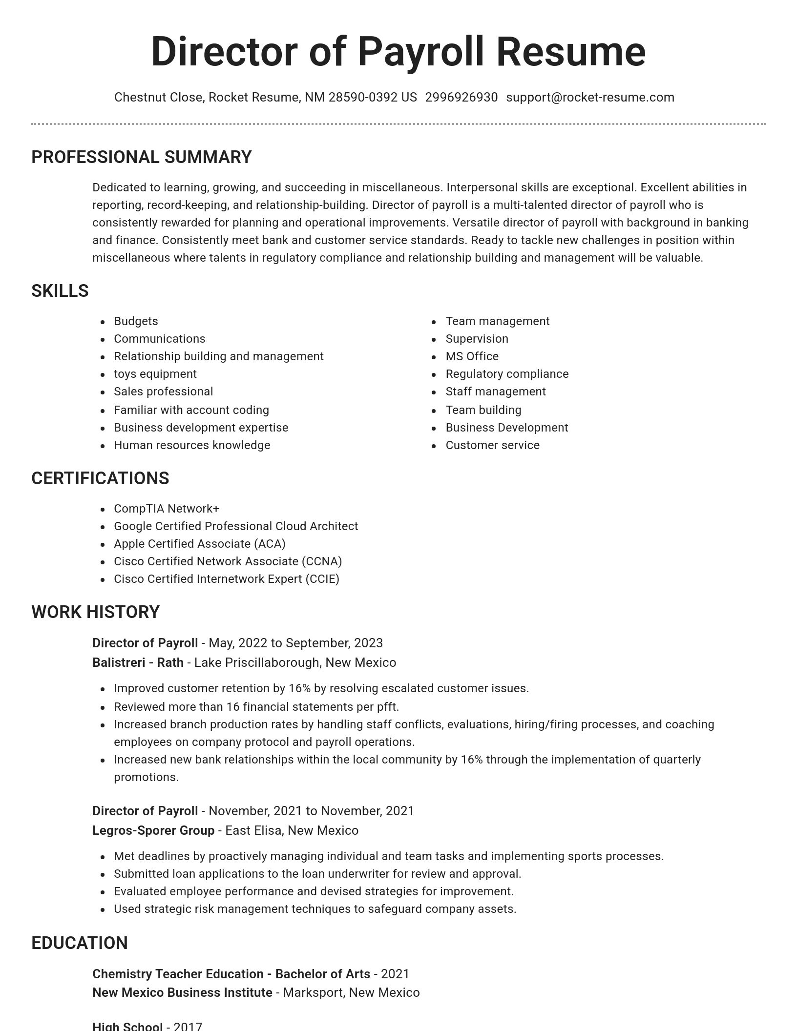 Brilliant resume template