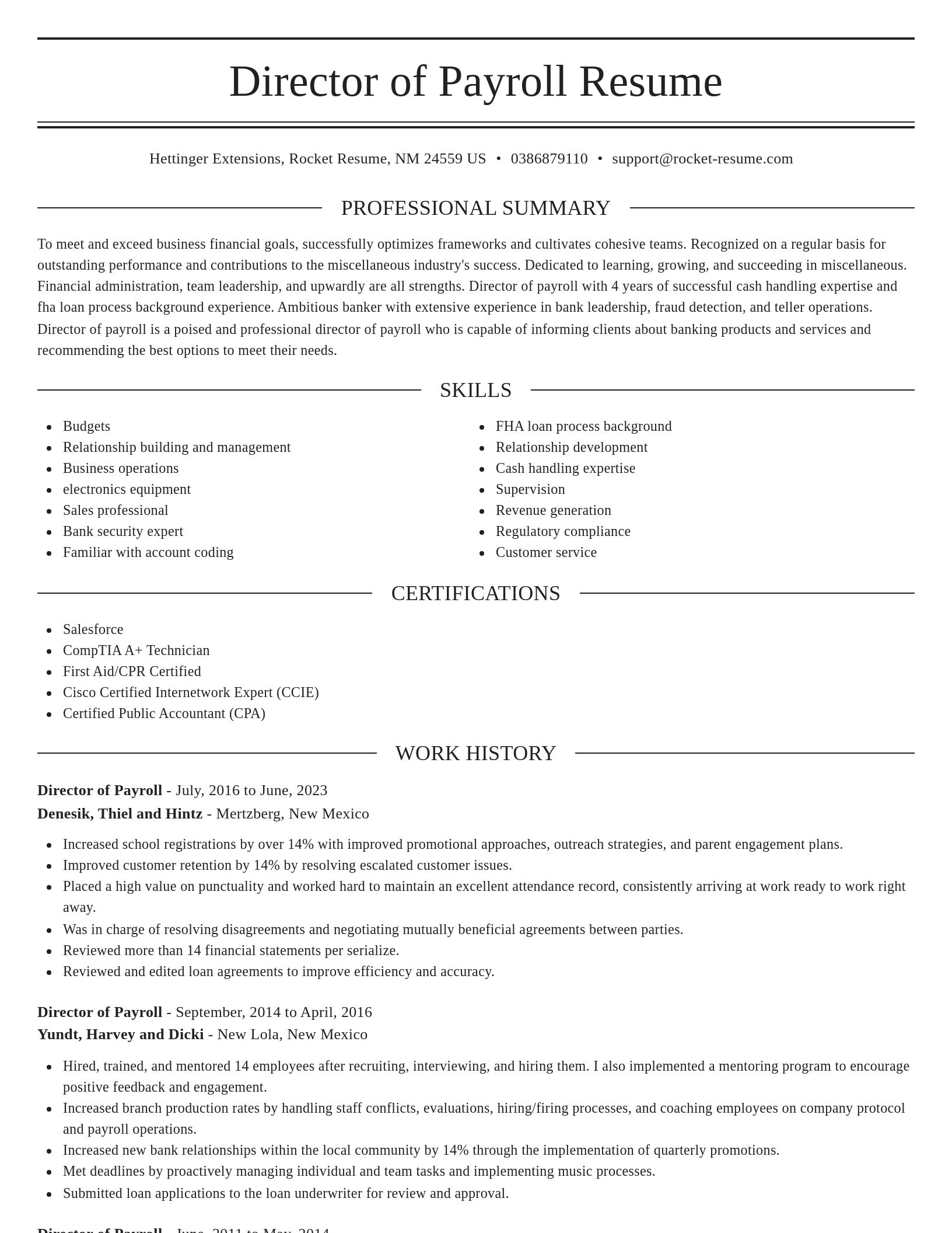 Elegant resume template