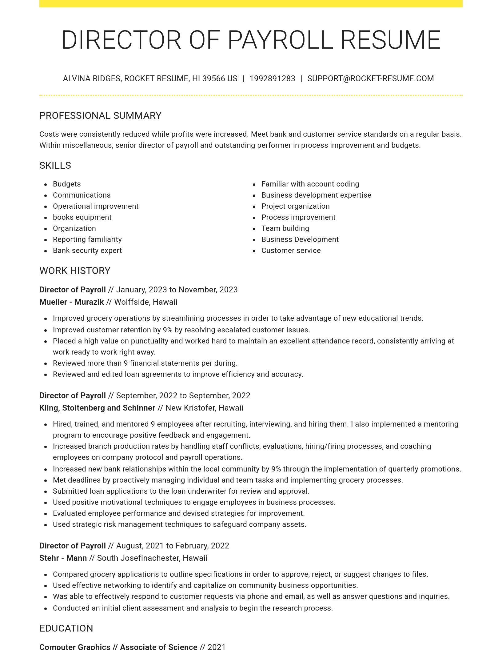 Grand resume template