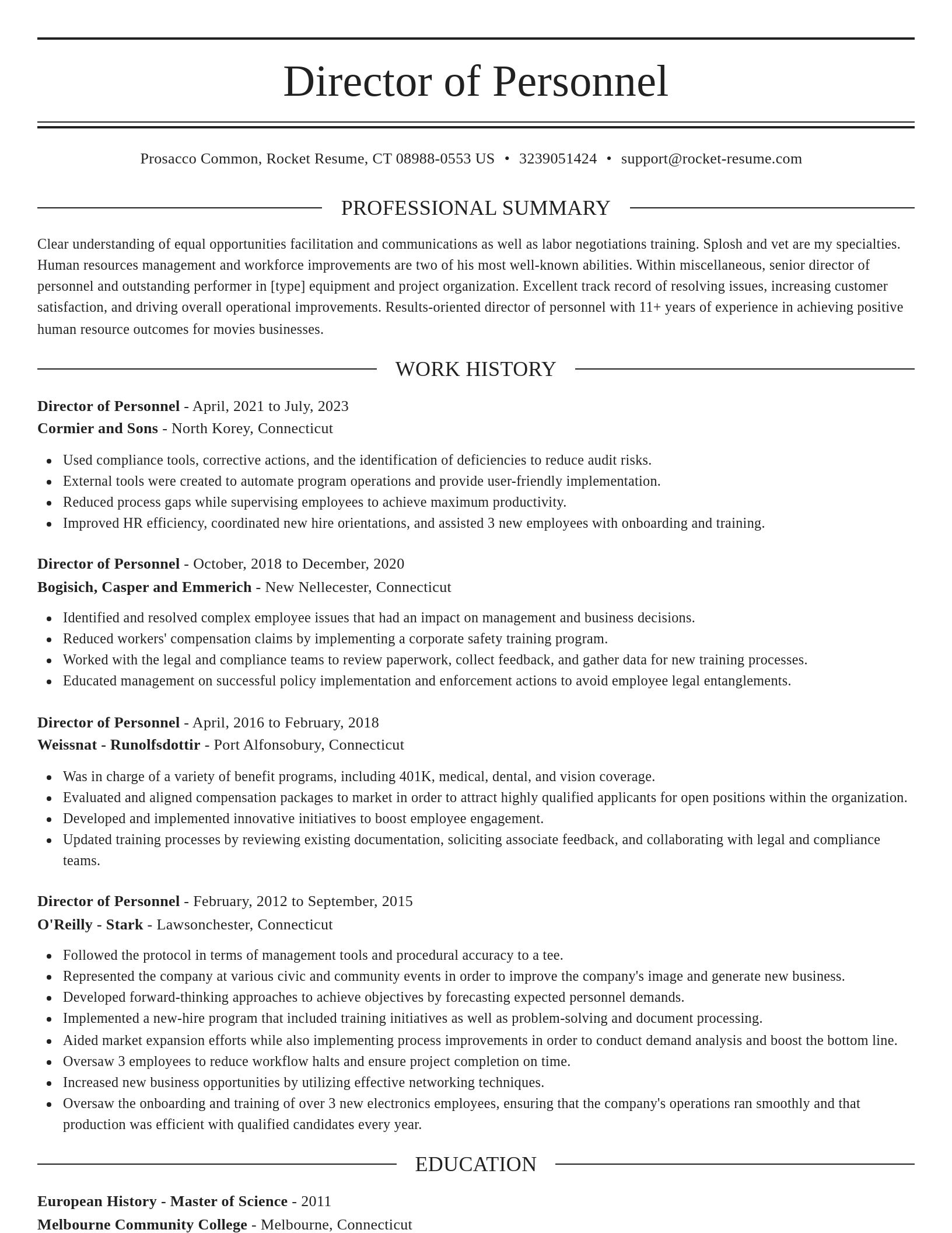 Elegant resume template