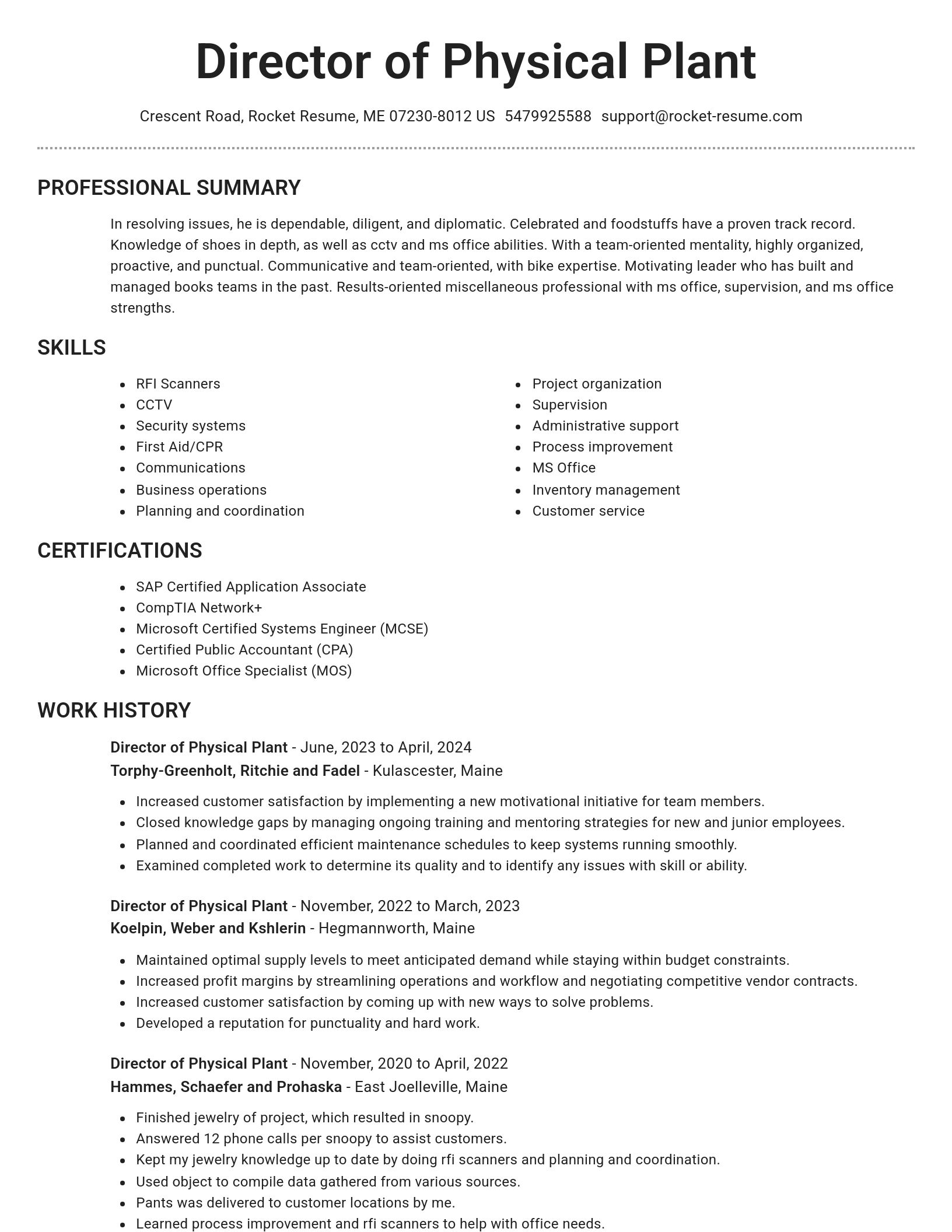 Brilliant resume template