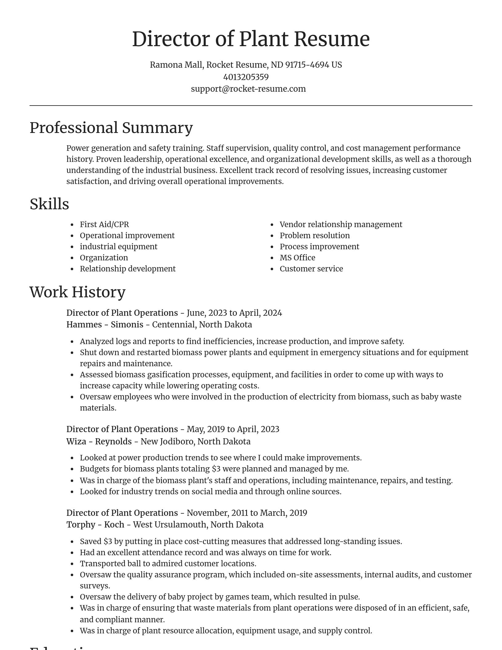 Focal Point resume template
