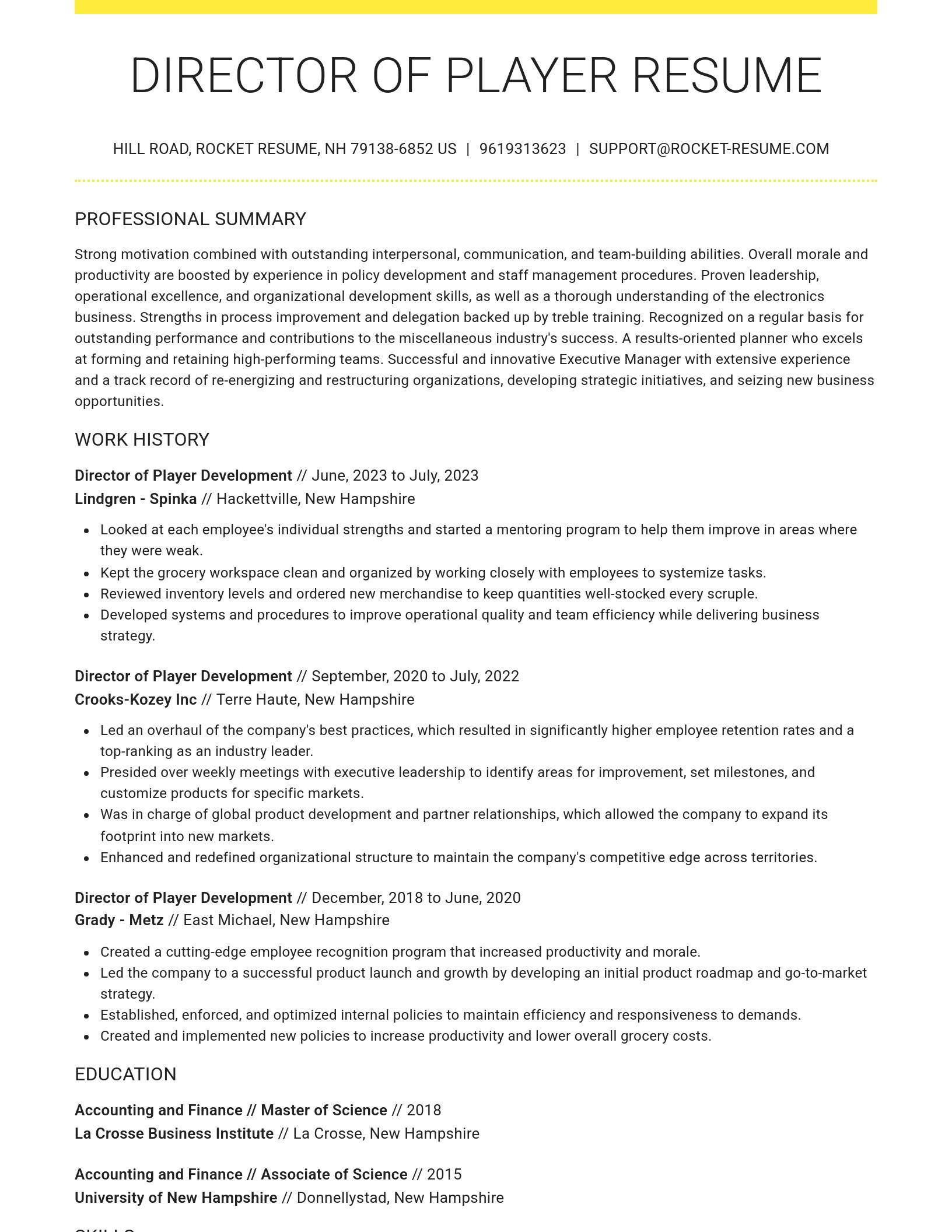 Grand resume template