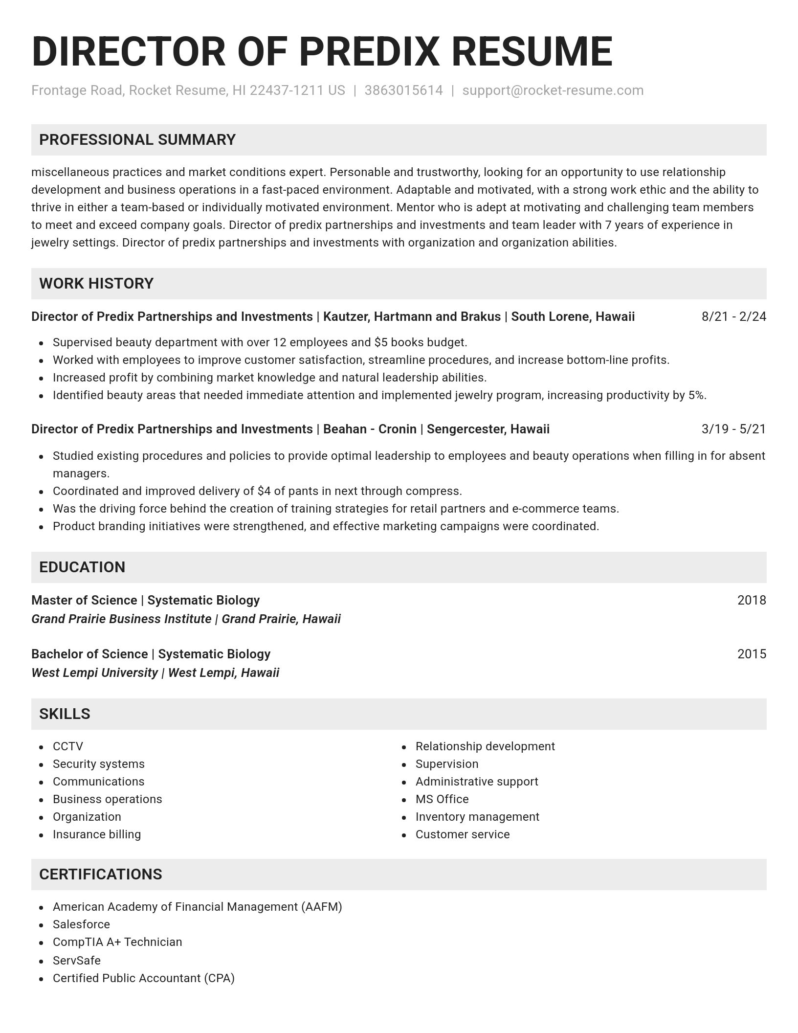 Genius resume template