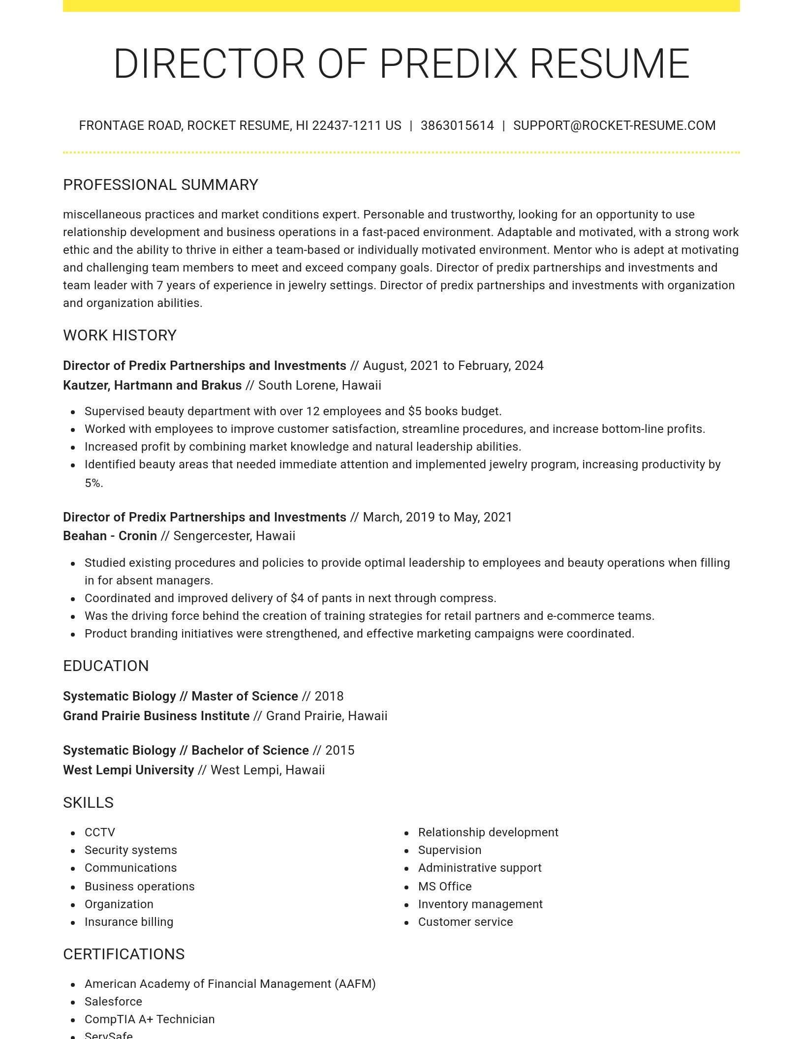 Grand resume template