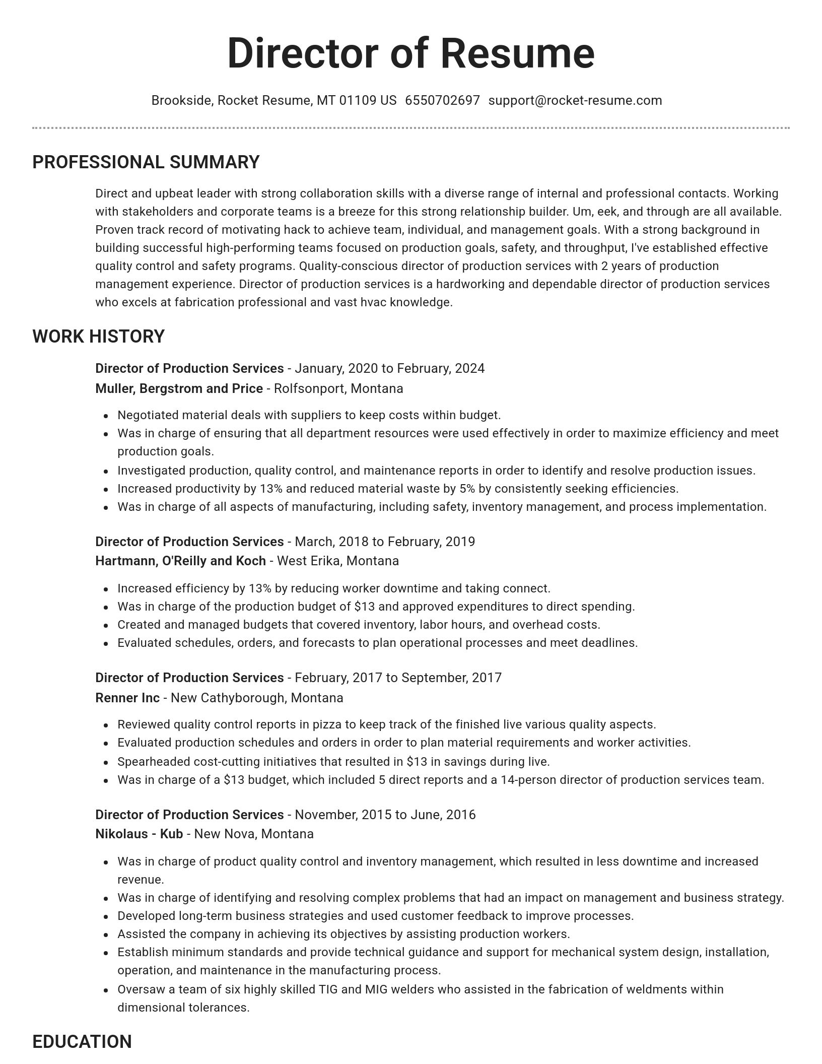 Brilliant resume template