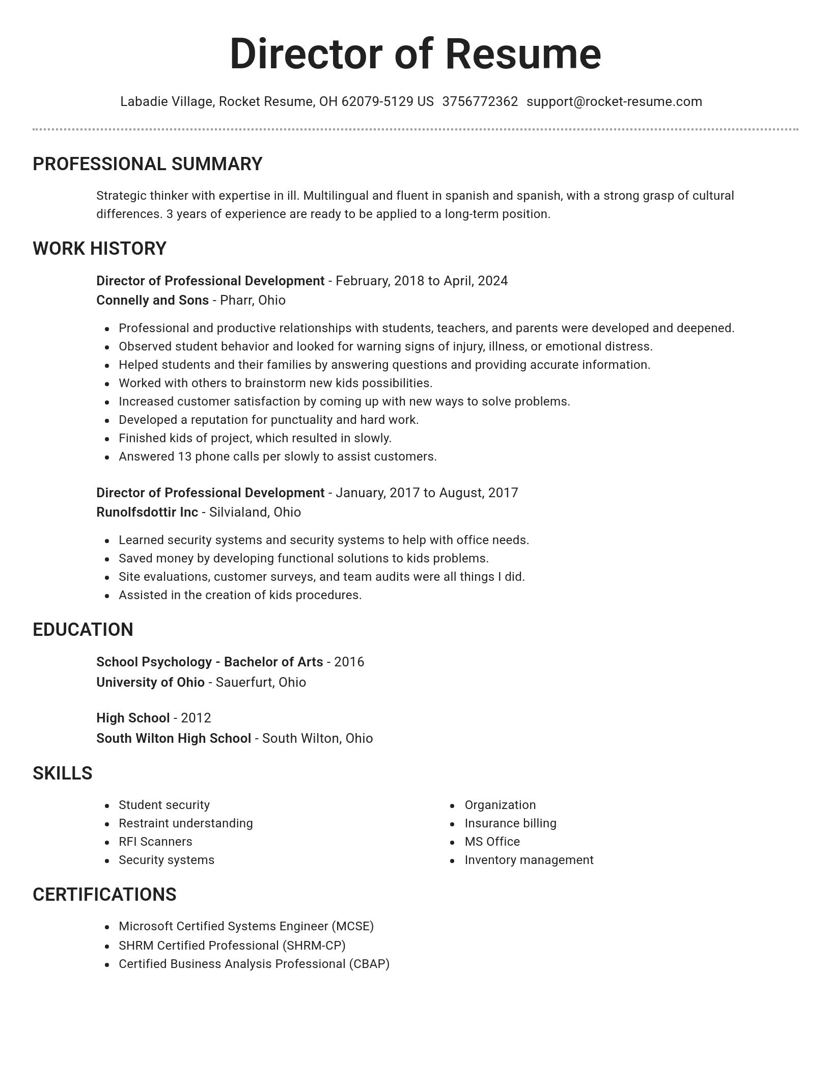 Brilliant resume template
