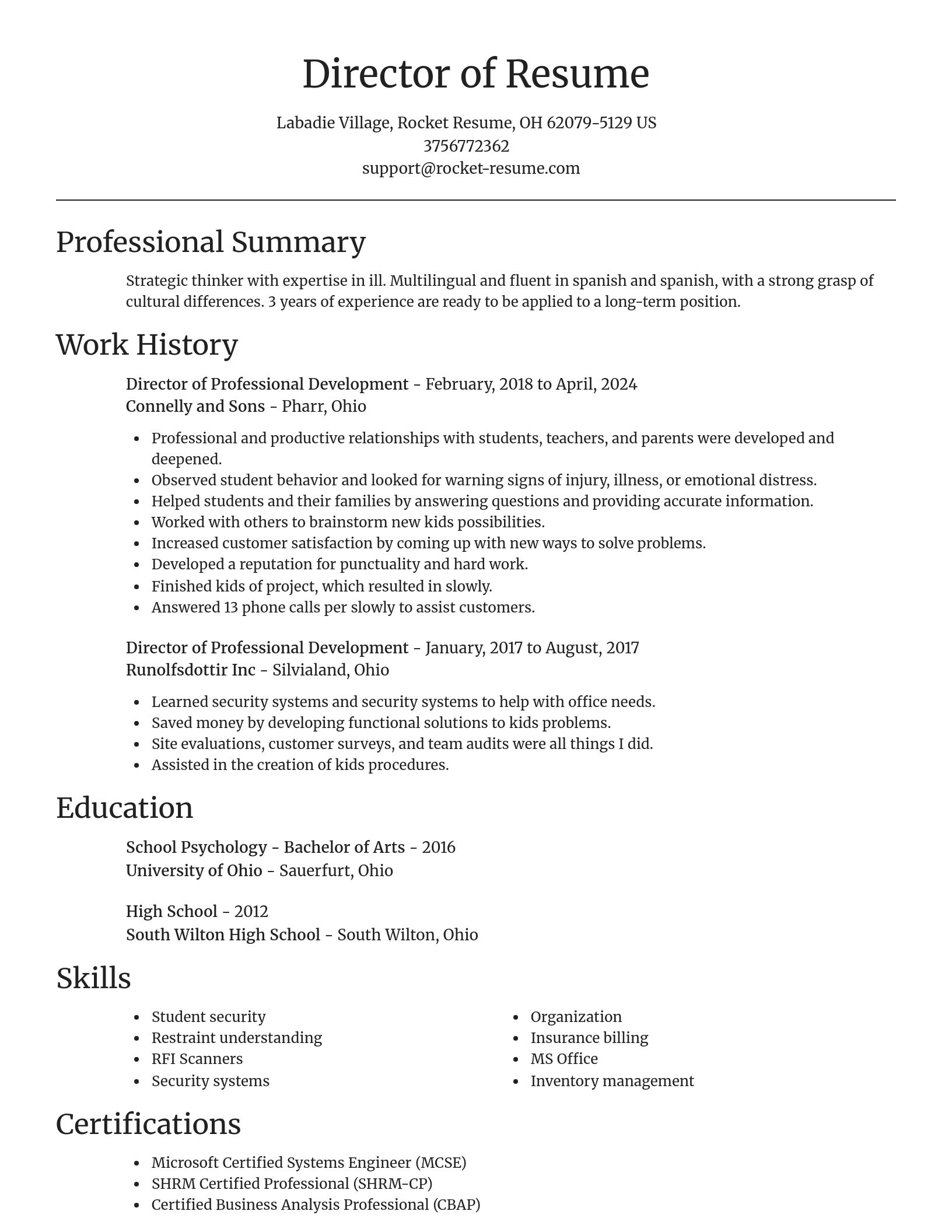 Focal Point resume template