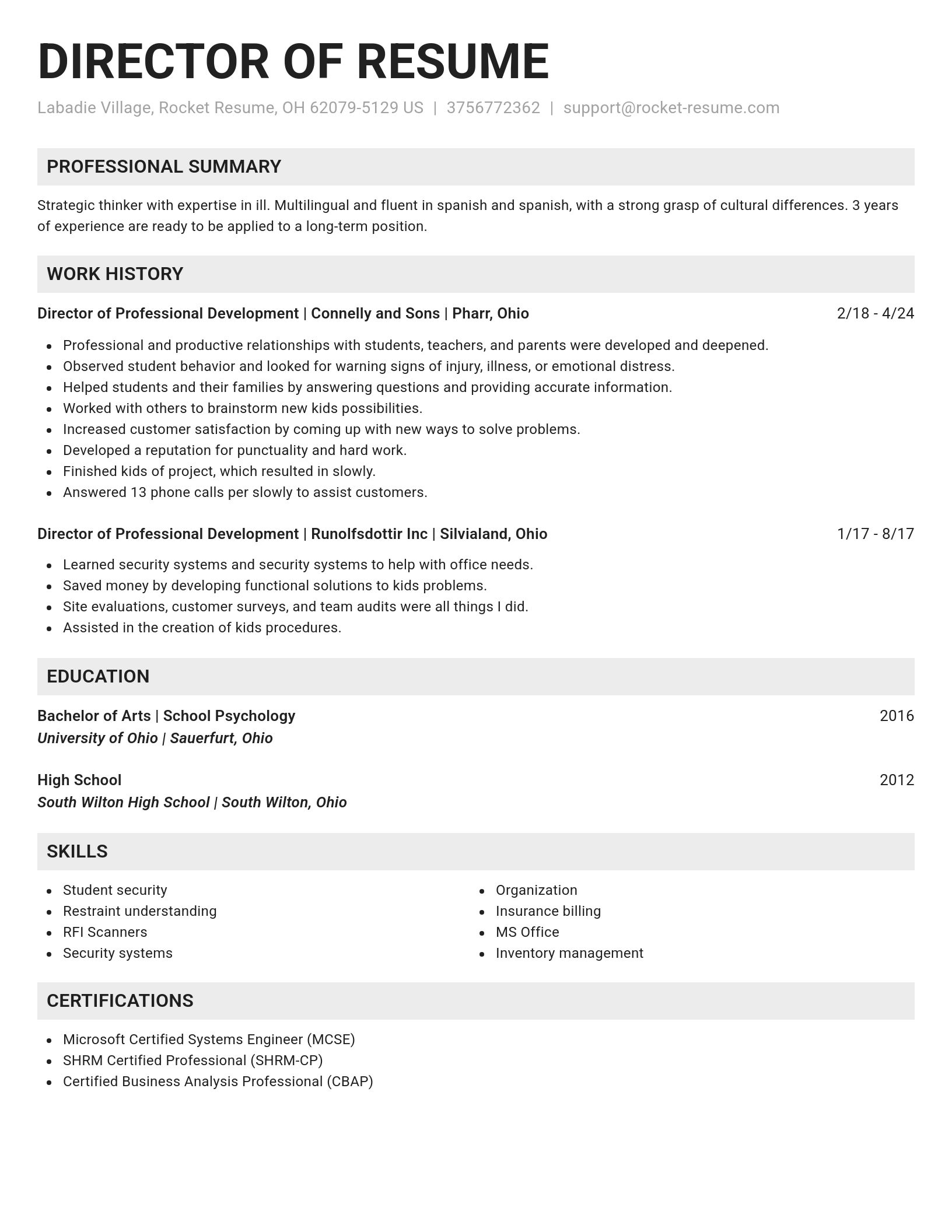 Genius resume template