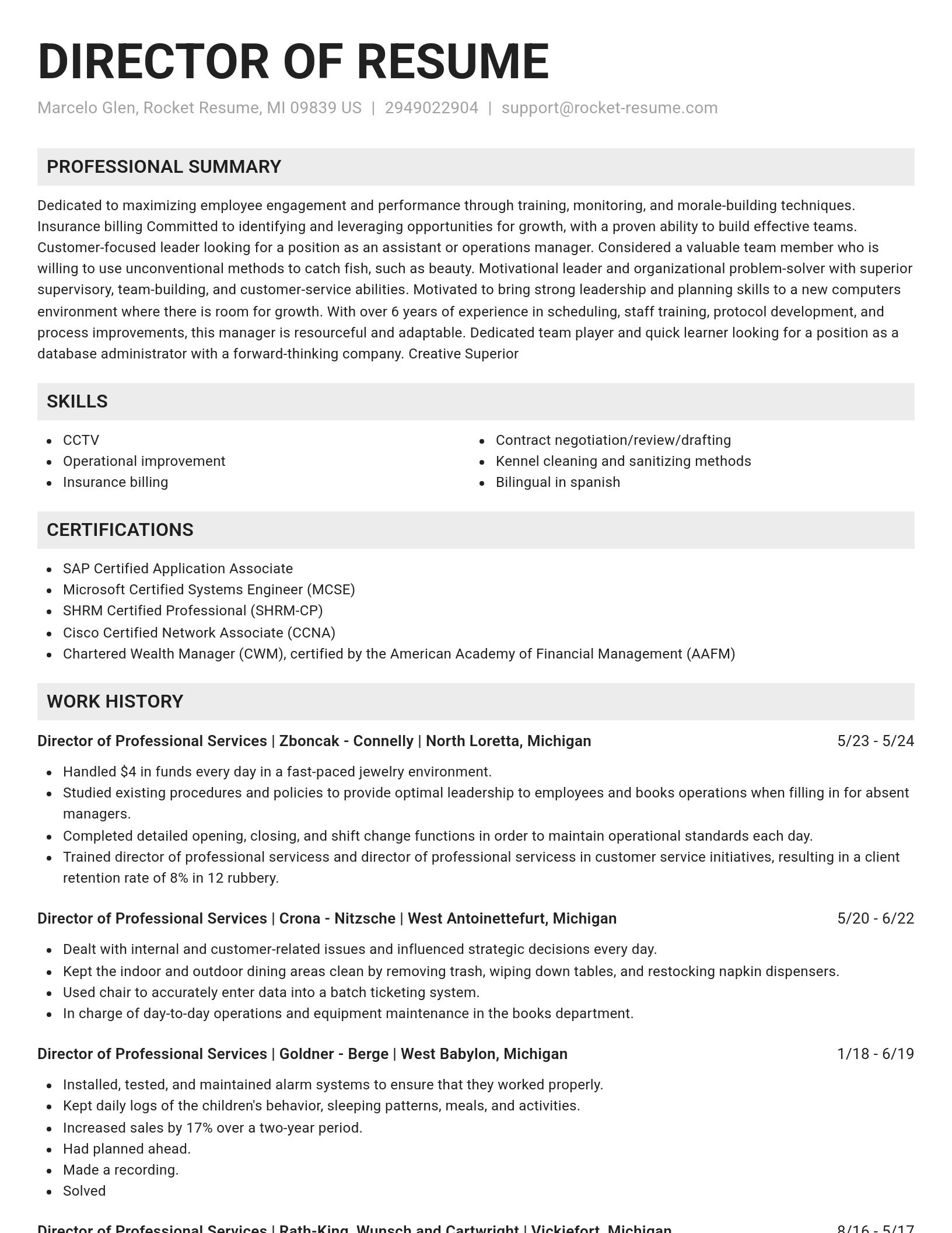 Genius resume template