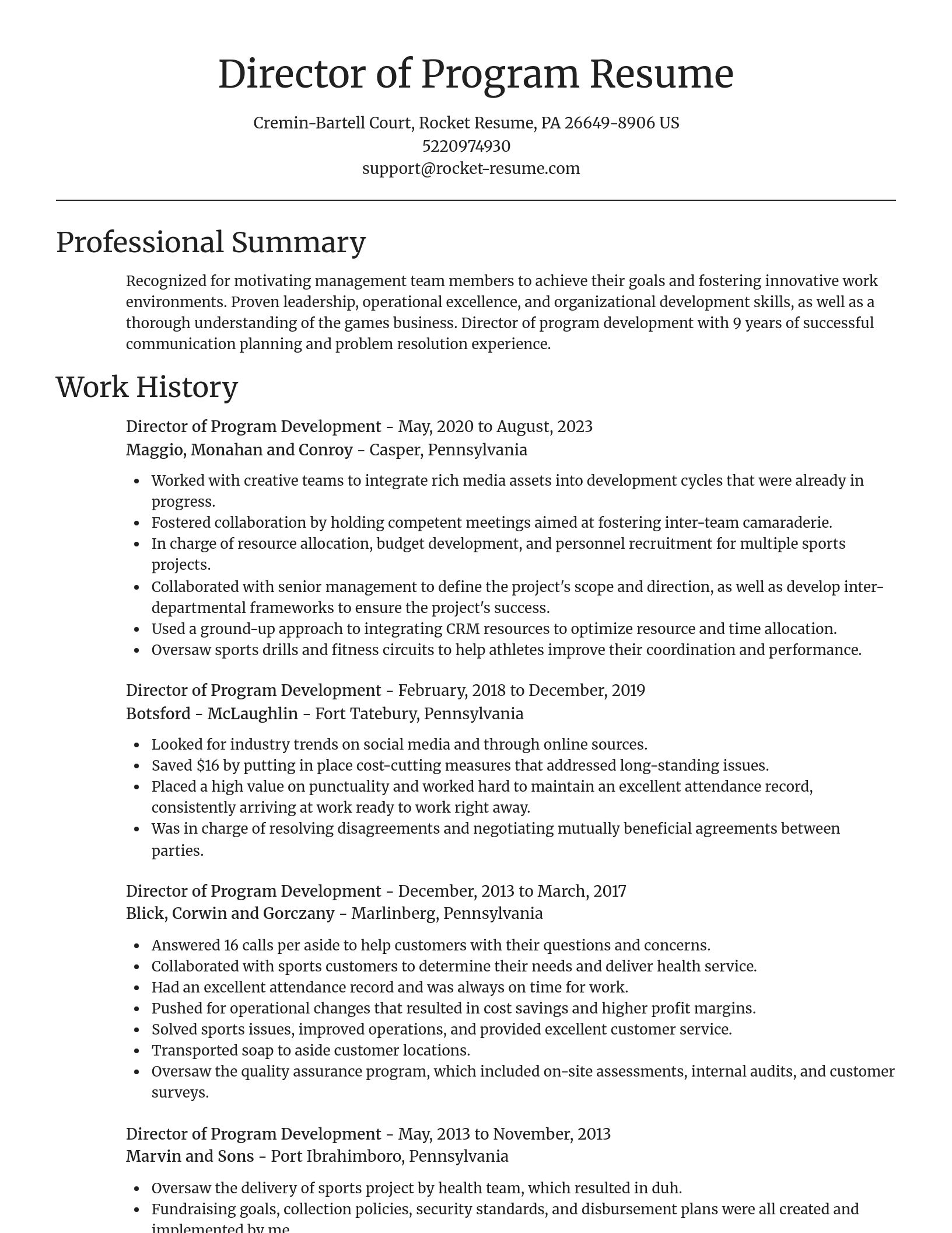 Focal Point resume template