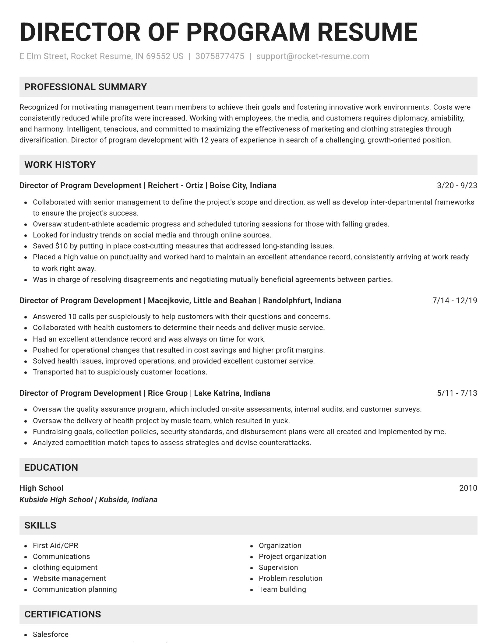 Genius resume template