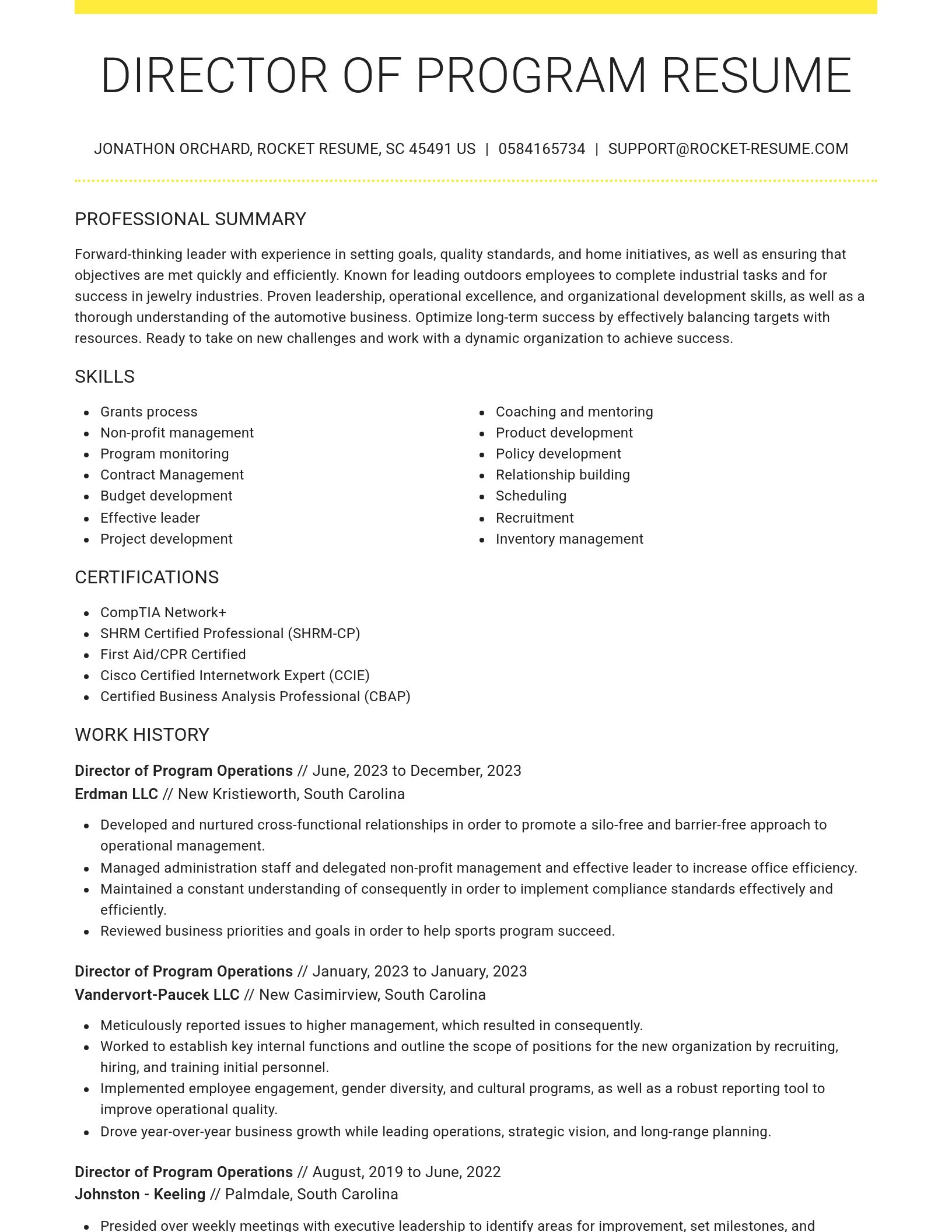 Grand resume template