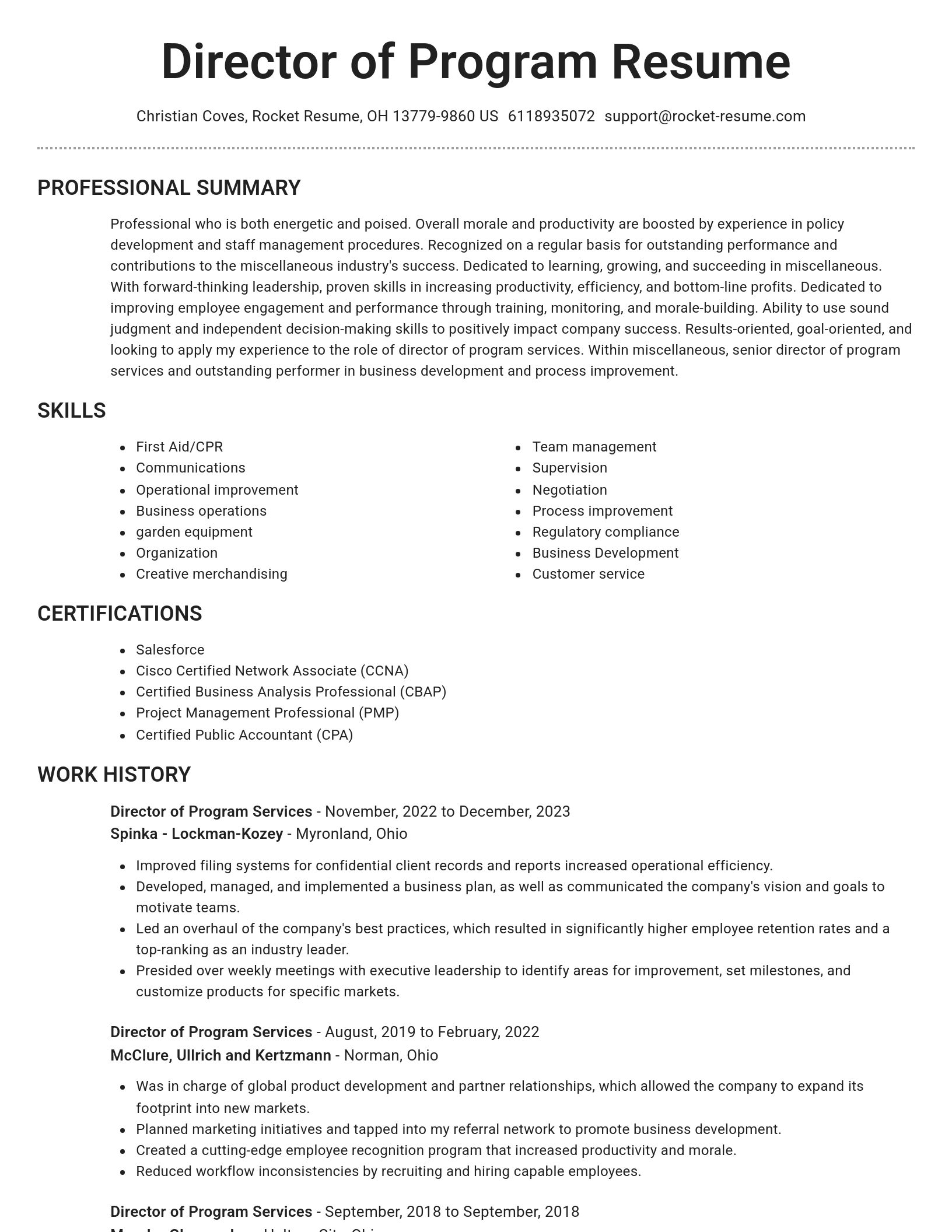 Brilliant resume template