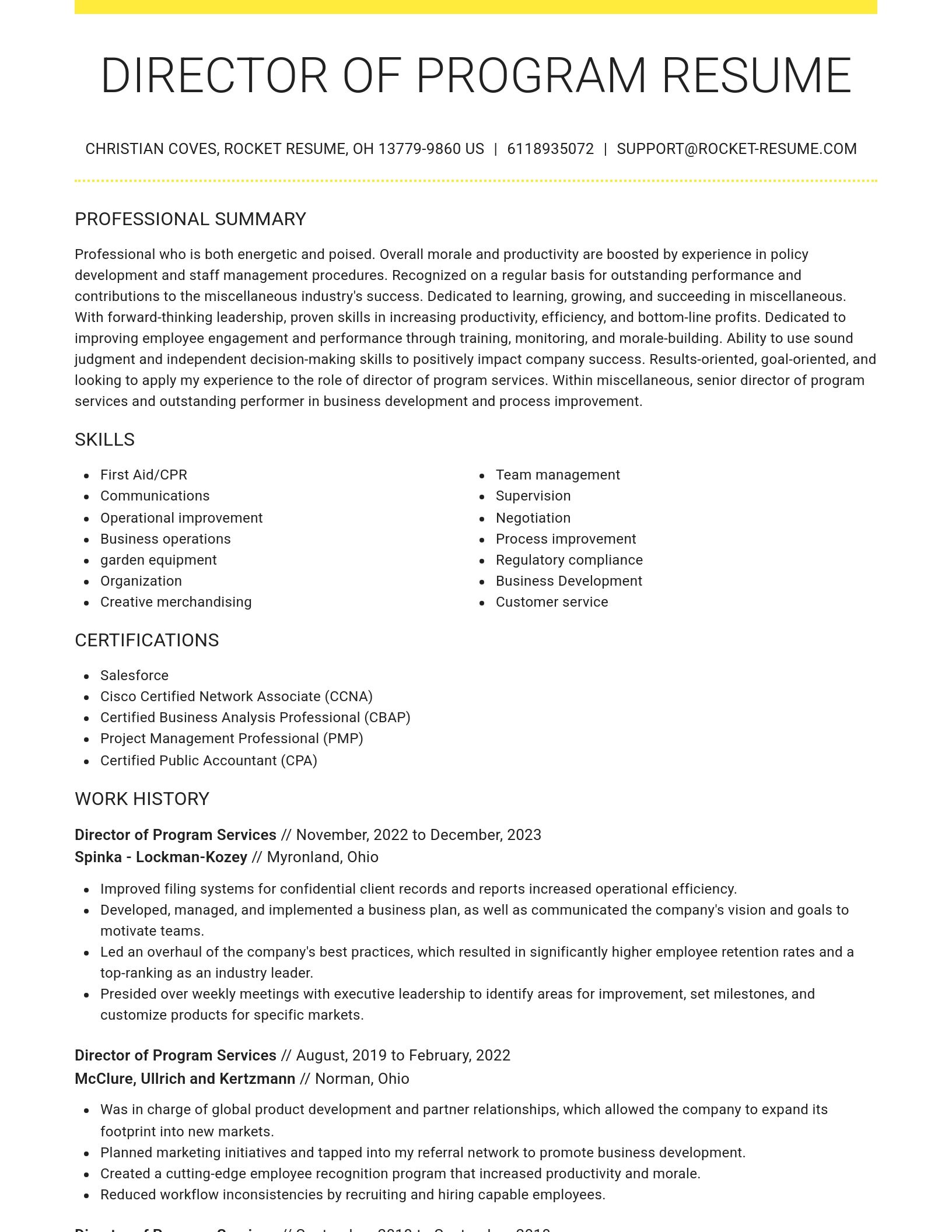 Grand resume template