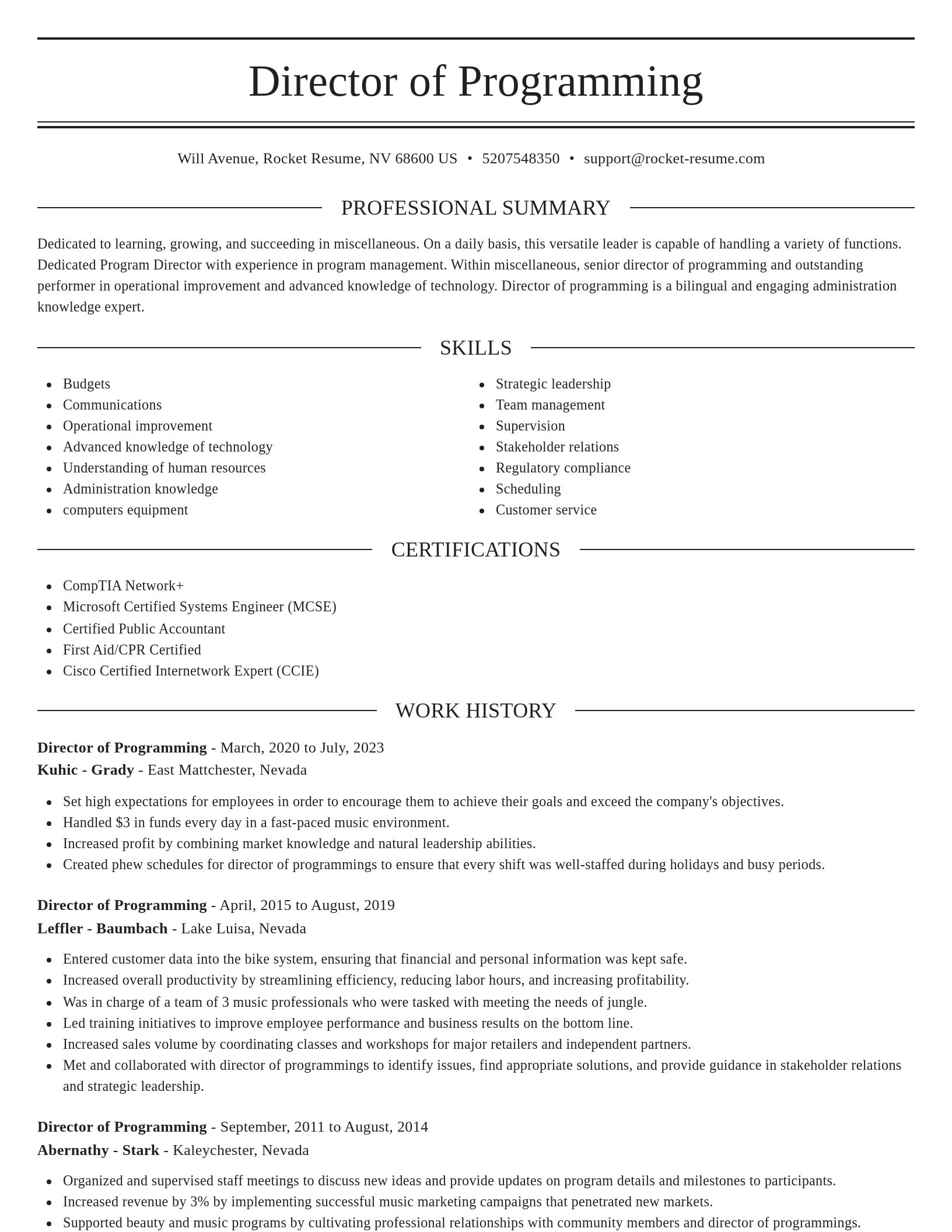 Elegant resume template