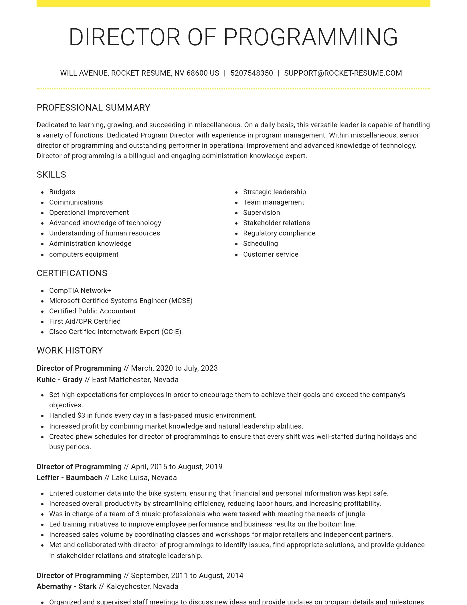 Grand resume template
