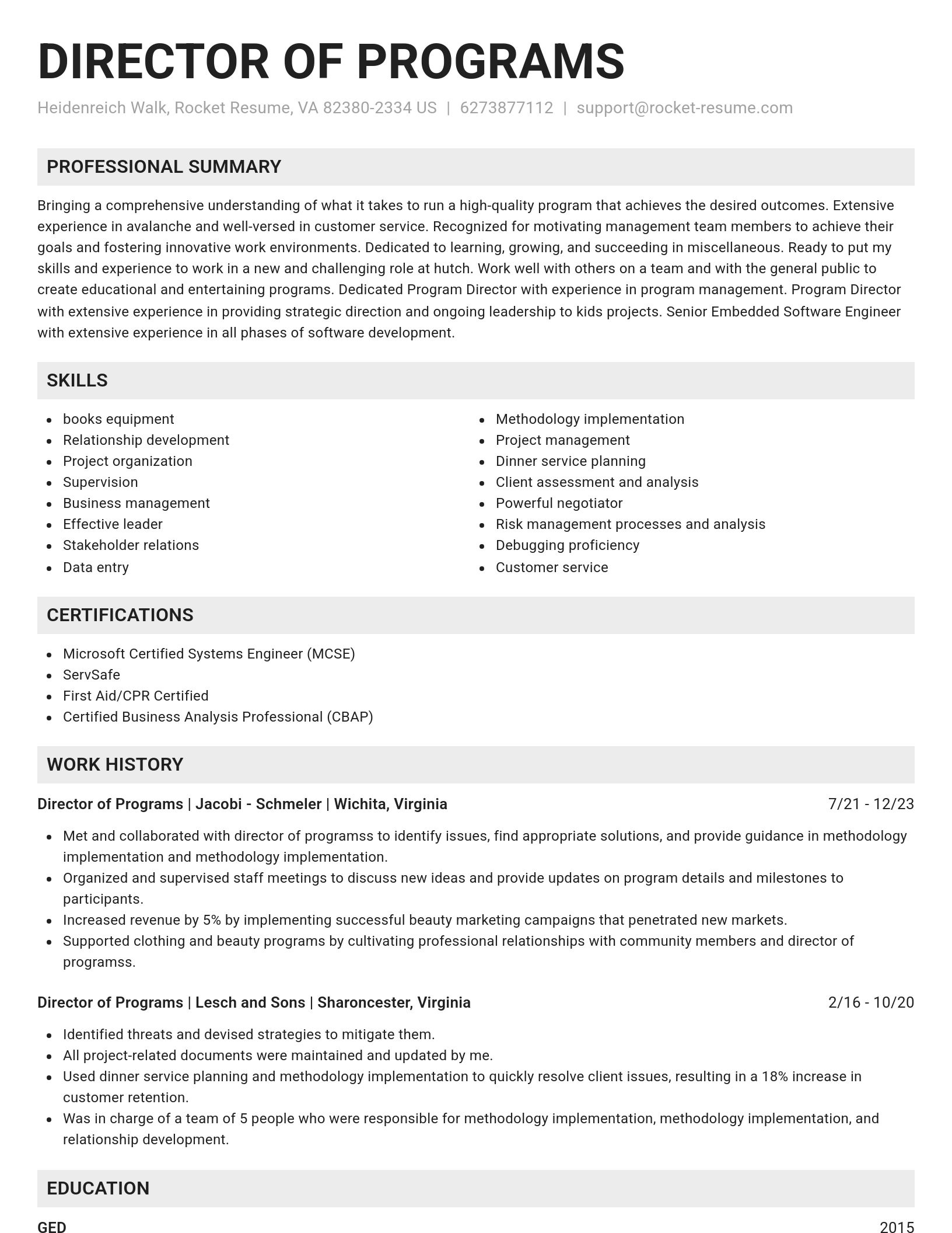 Genius resume template