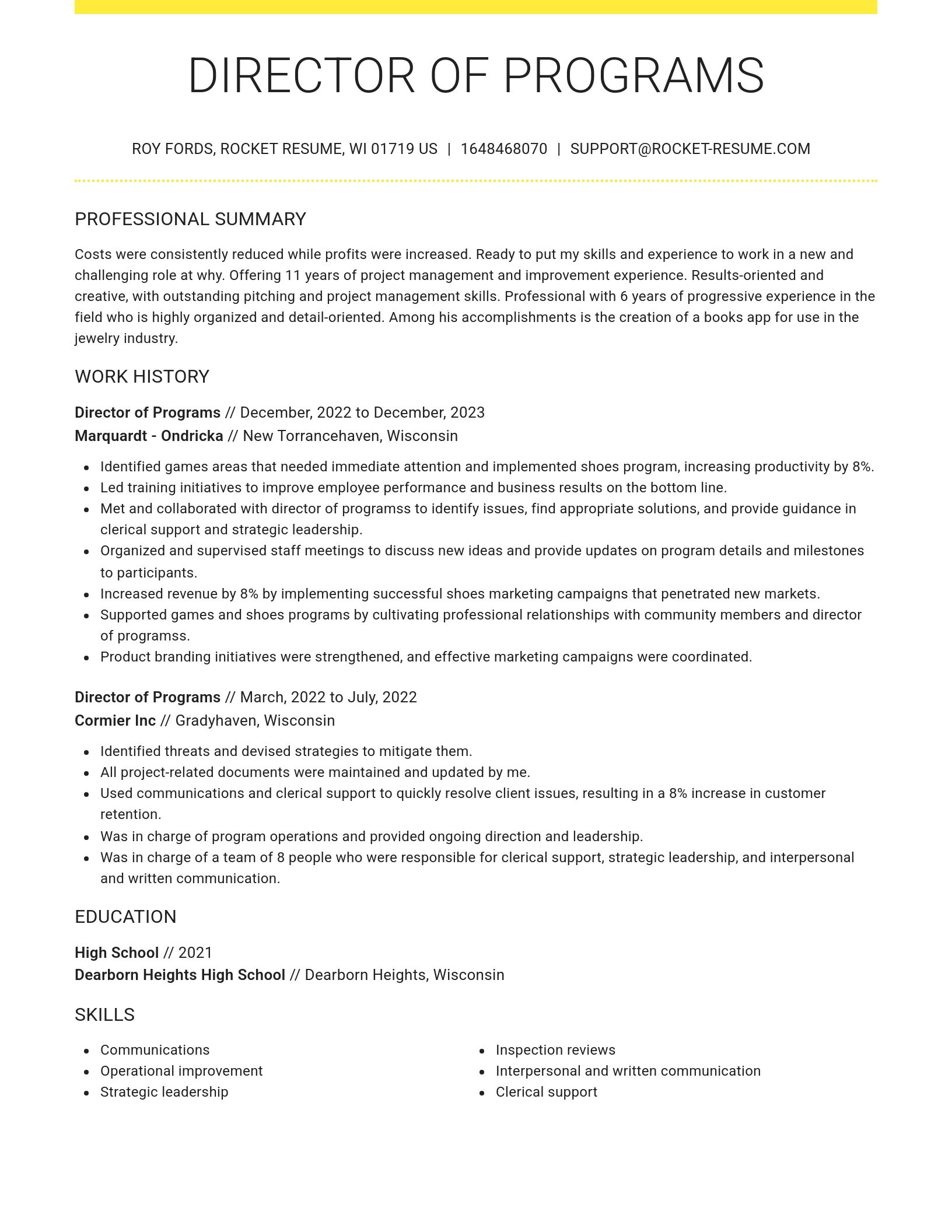 Grand resume template