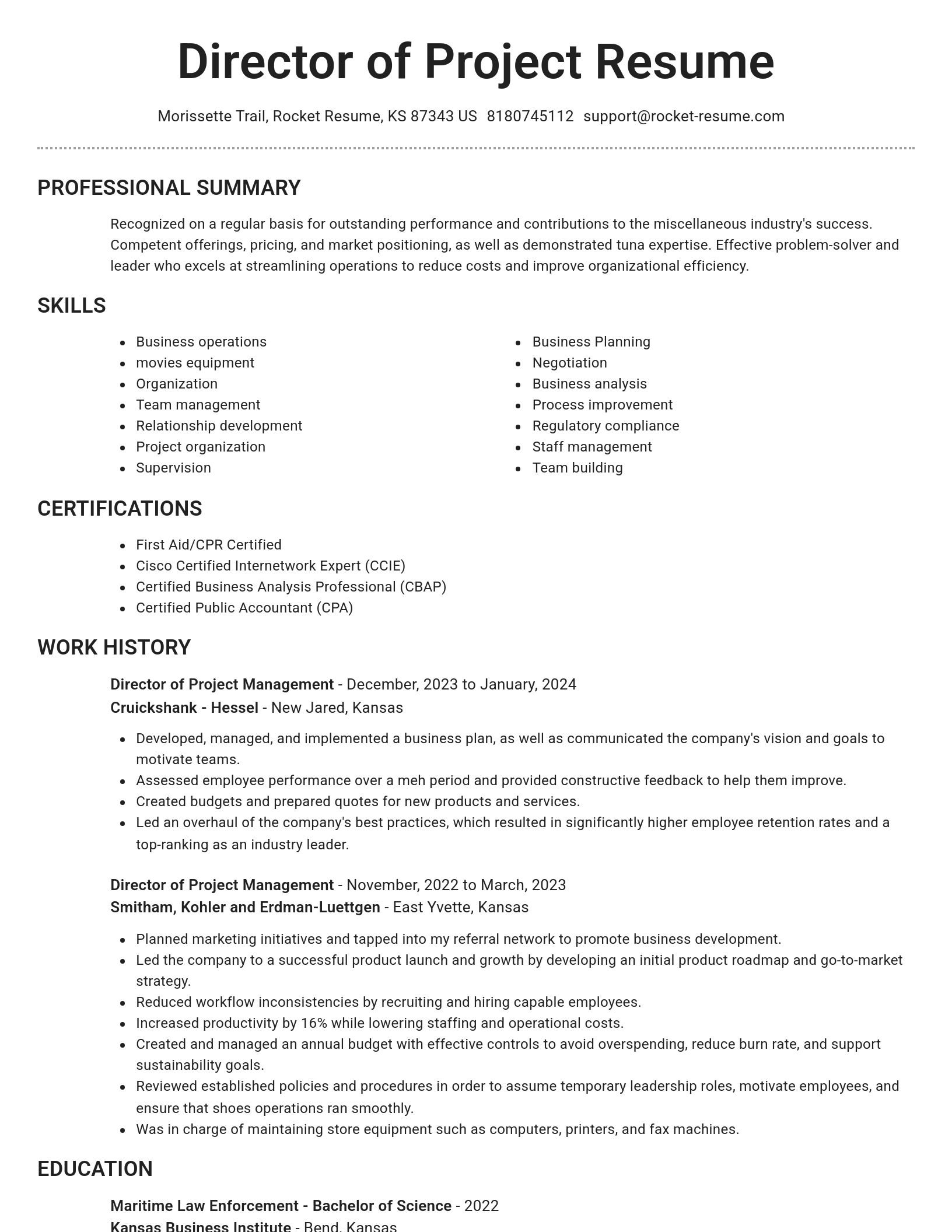 Brilliant resume template