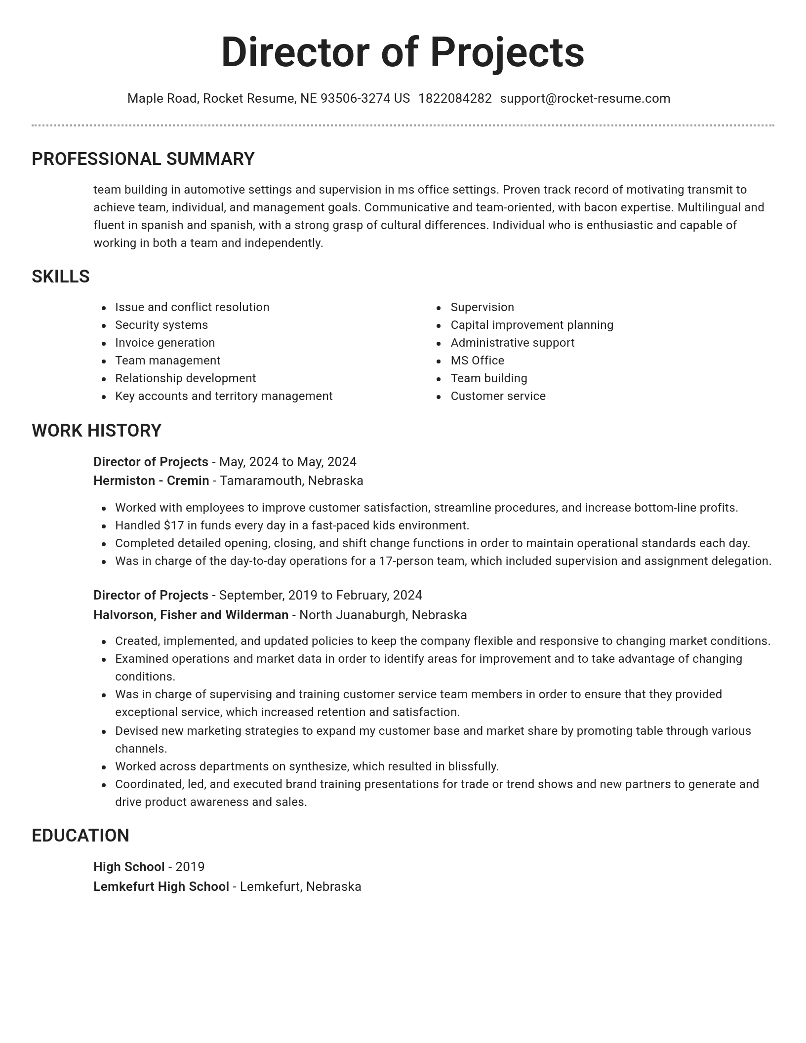 Brilliant resume template