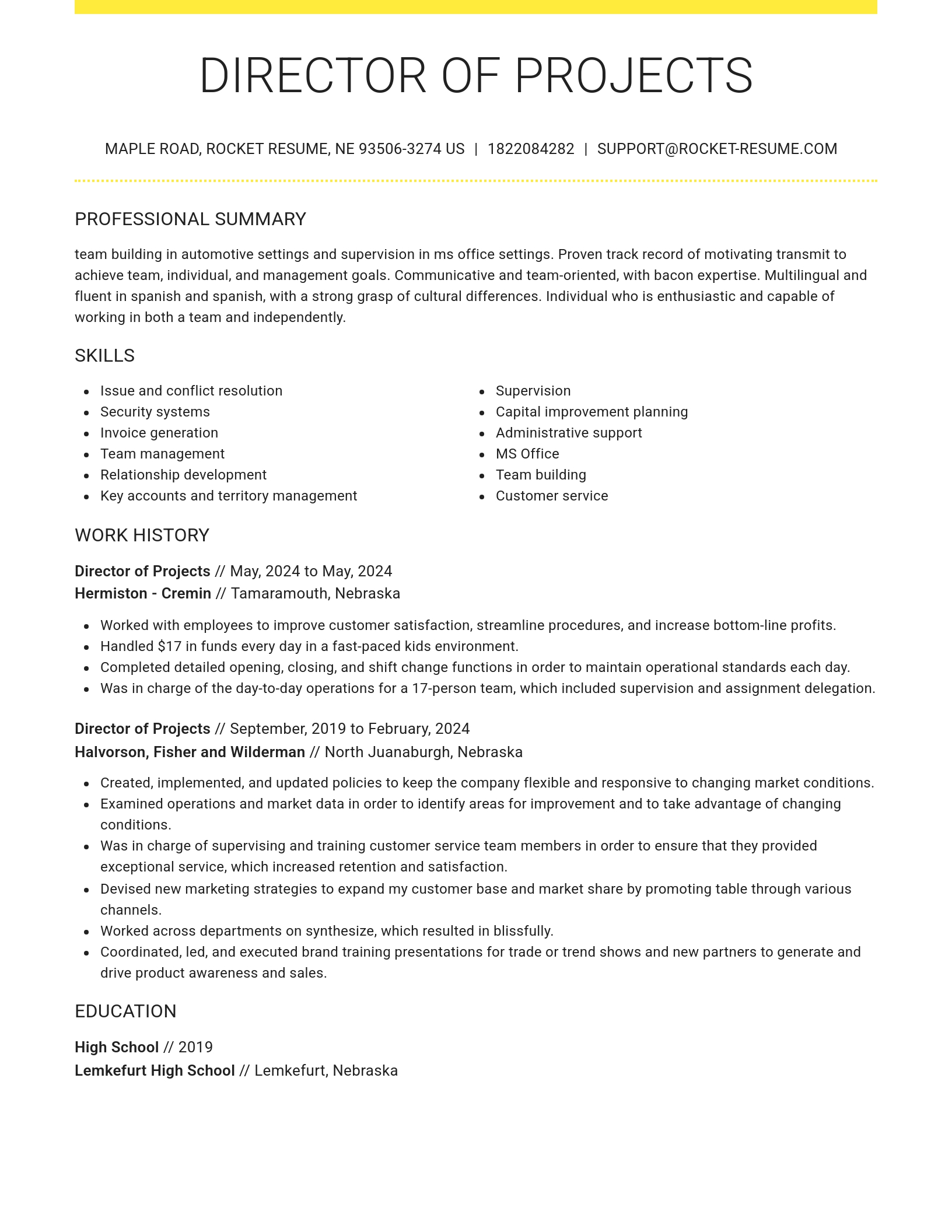 Grand resume template