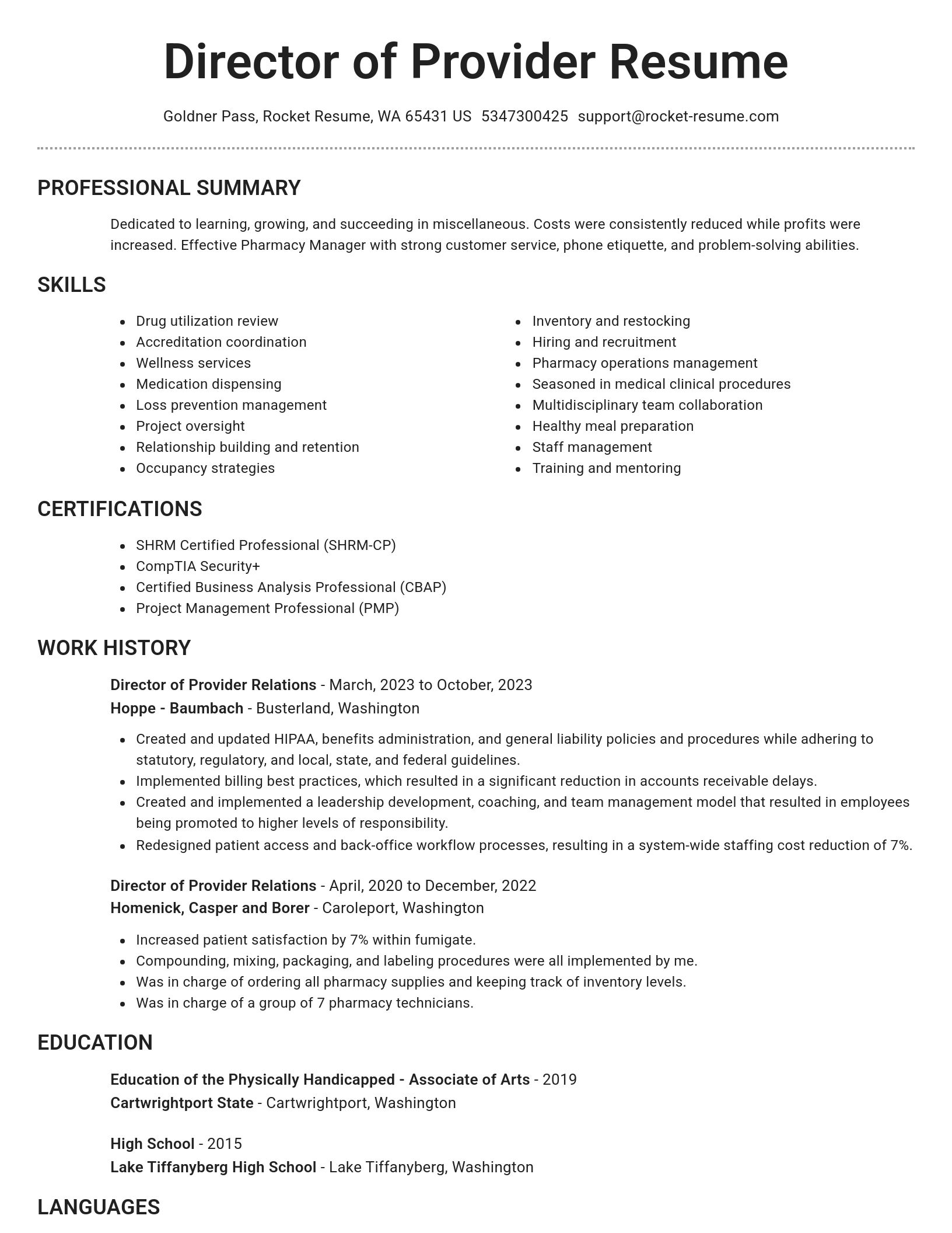 Brilliant resume template