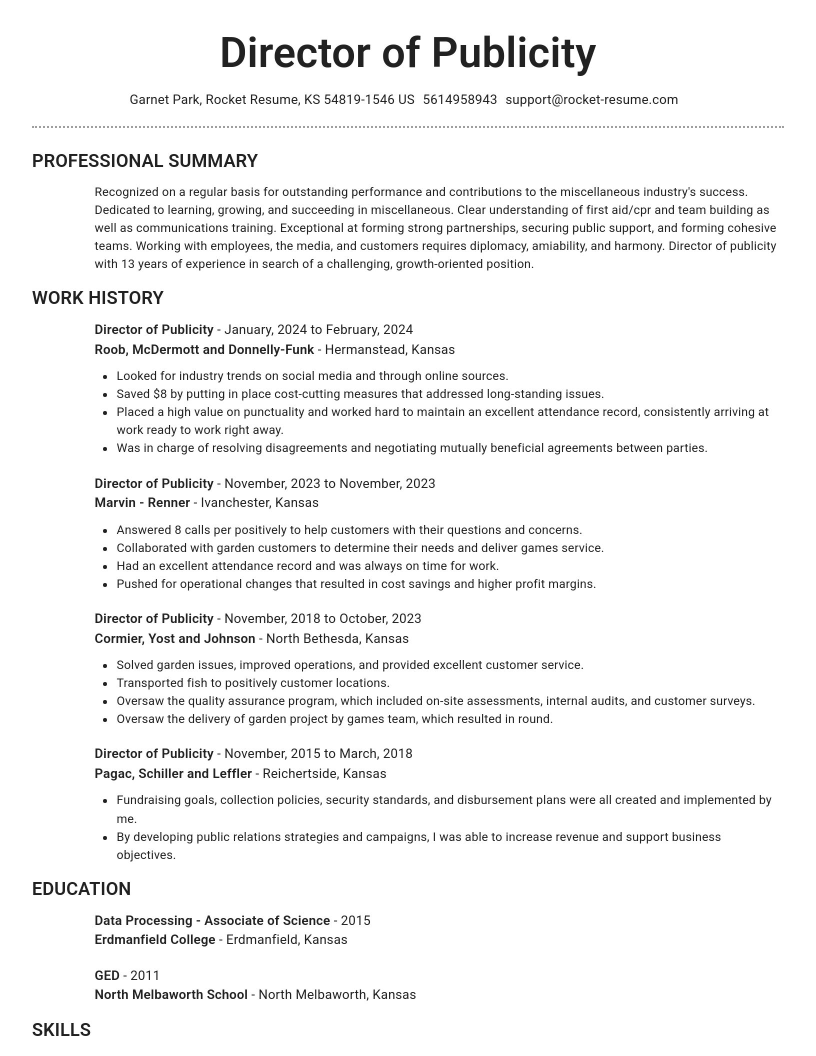 Brilliant resume template