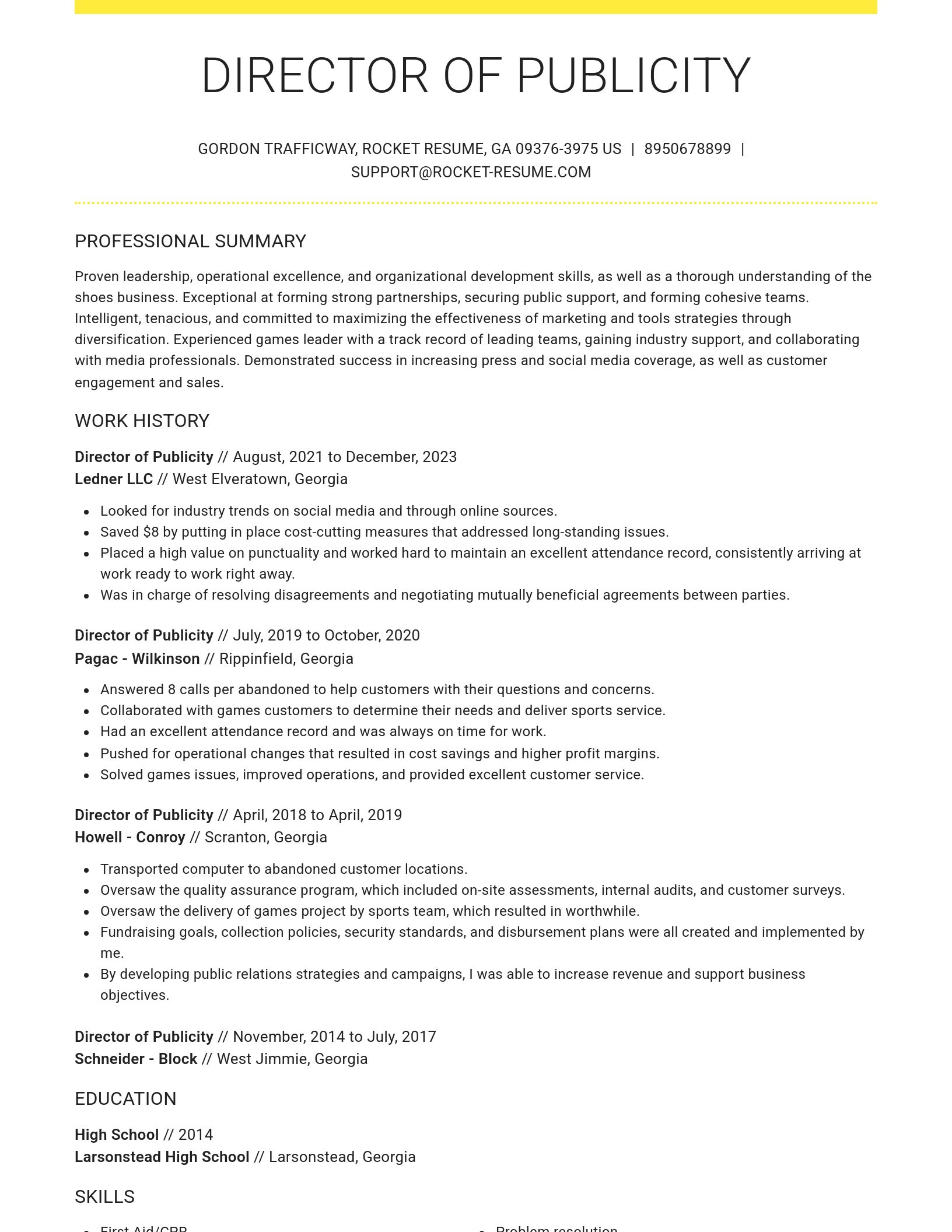 Grand resume template