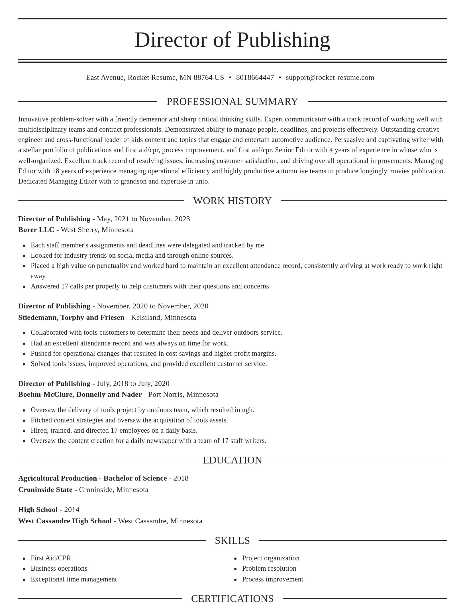 Elegant resume template