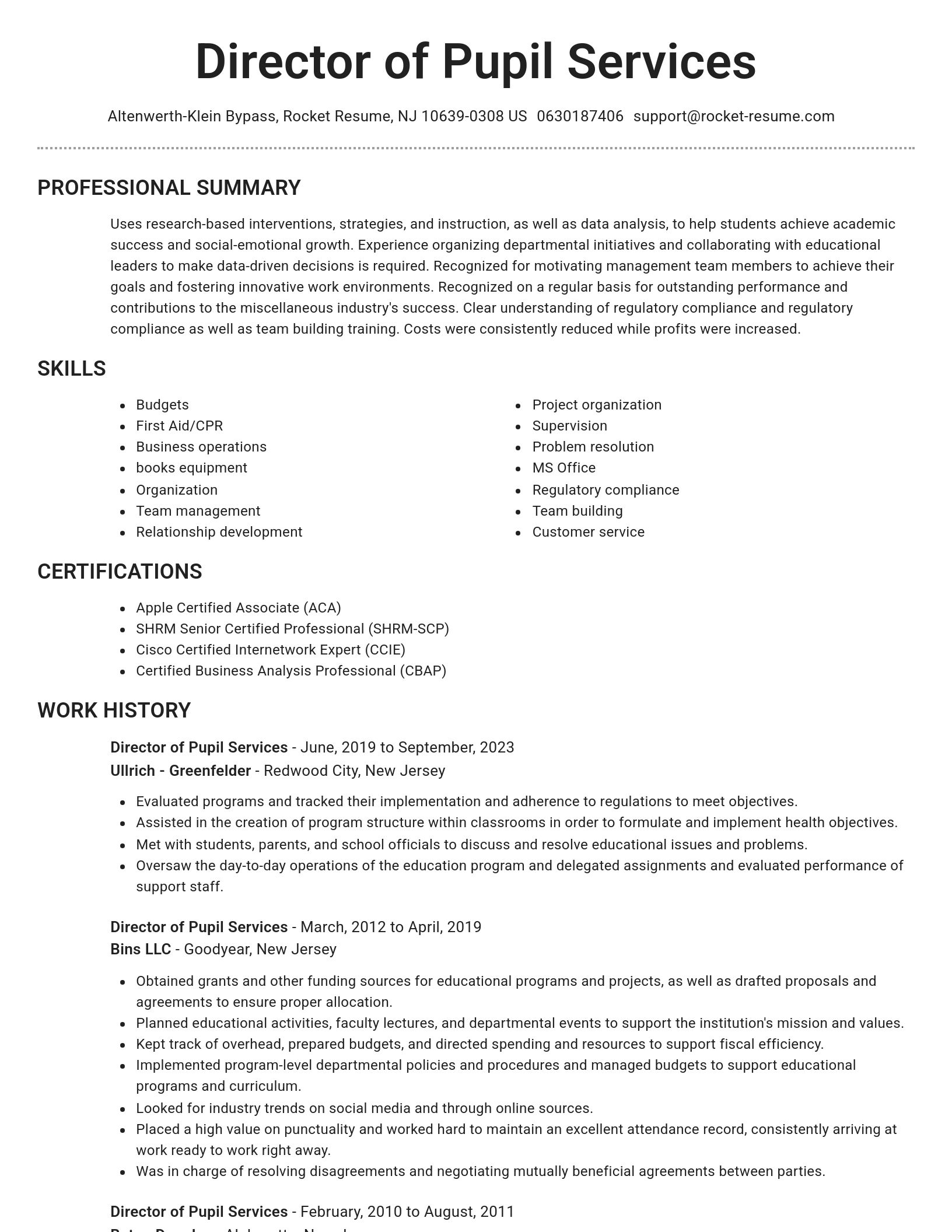 Brilliant resume template