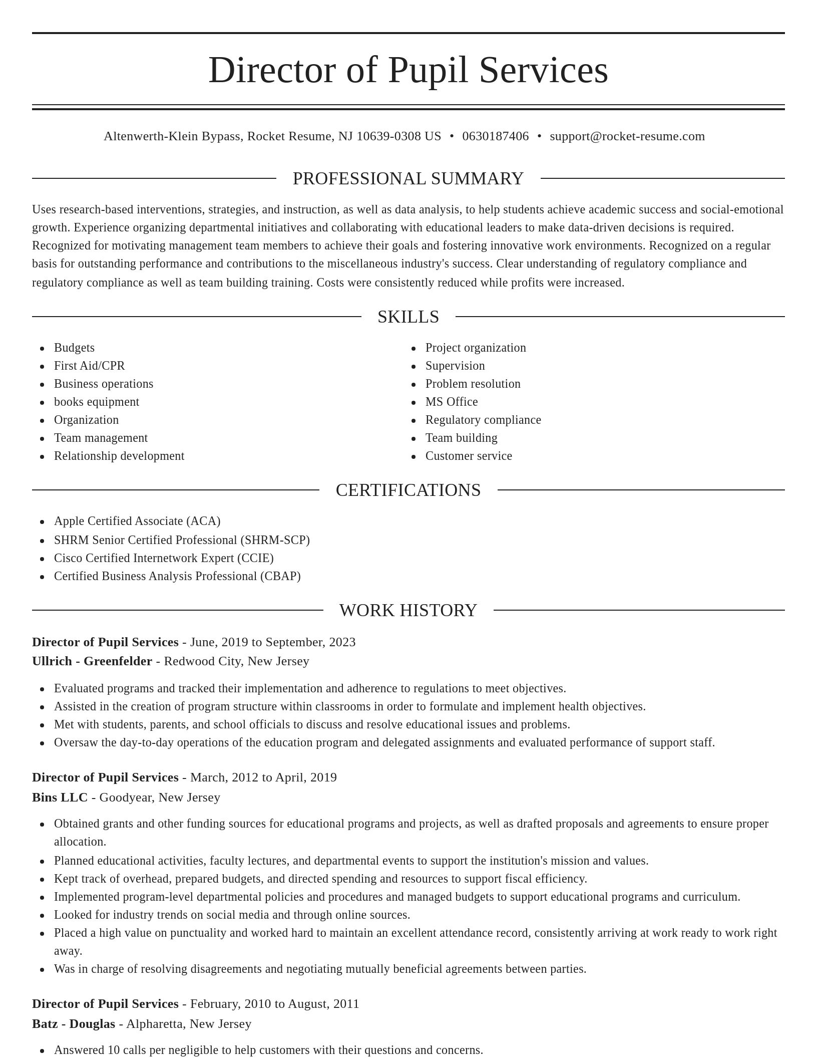 Elegant resume template