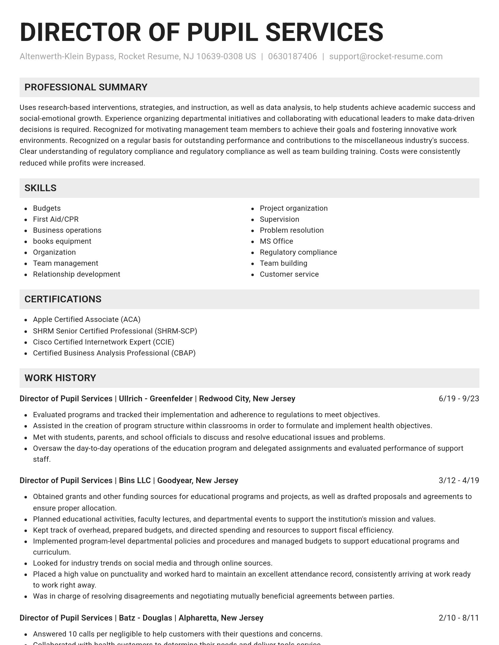 Genius resume template