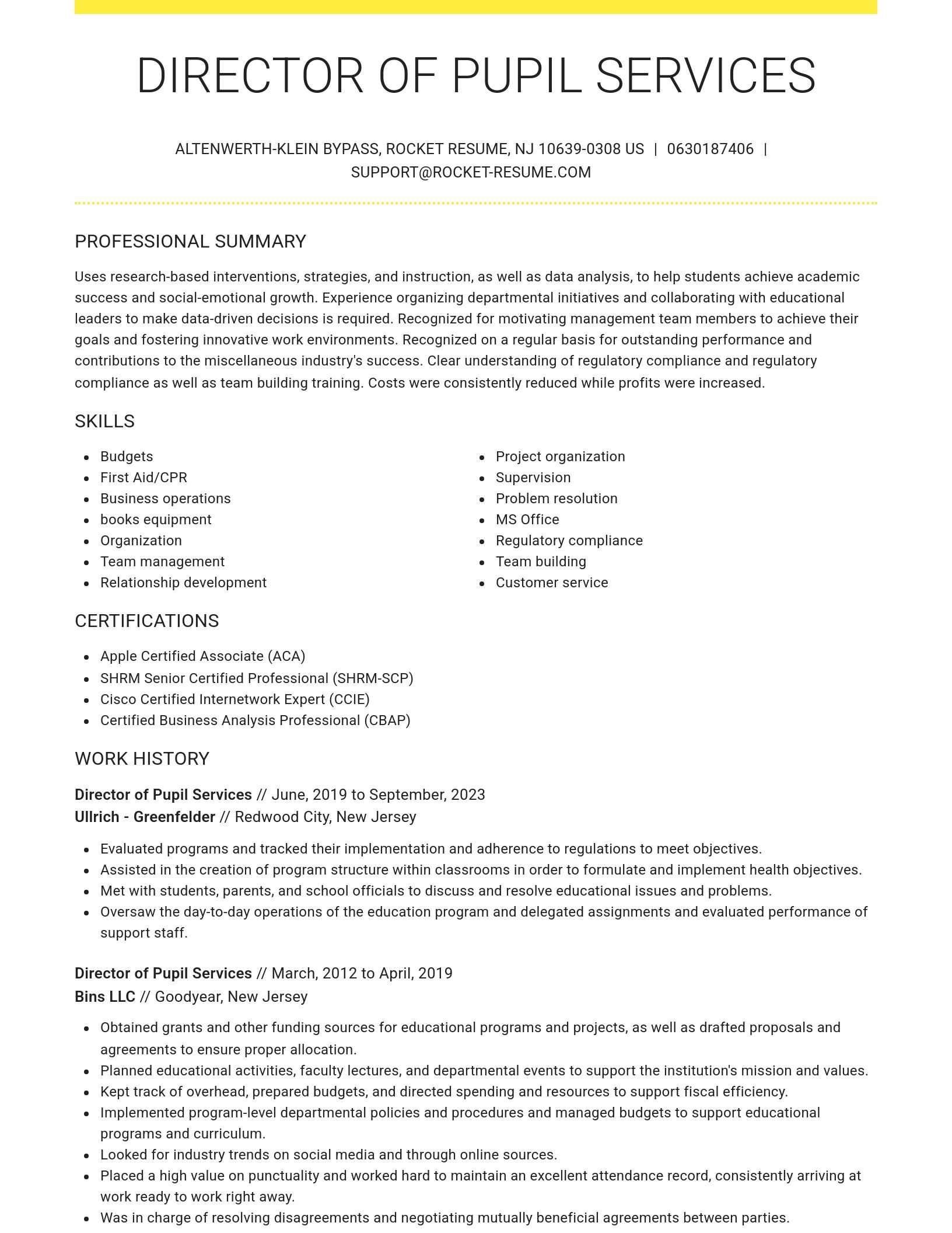 Grand resume template