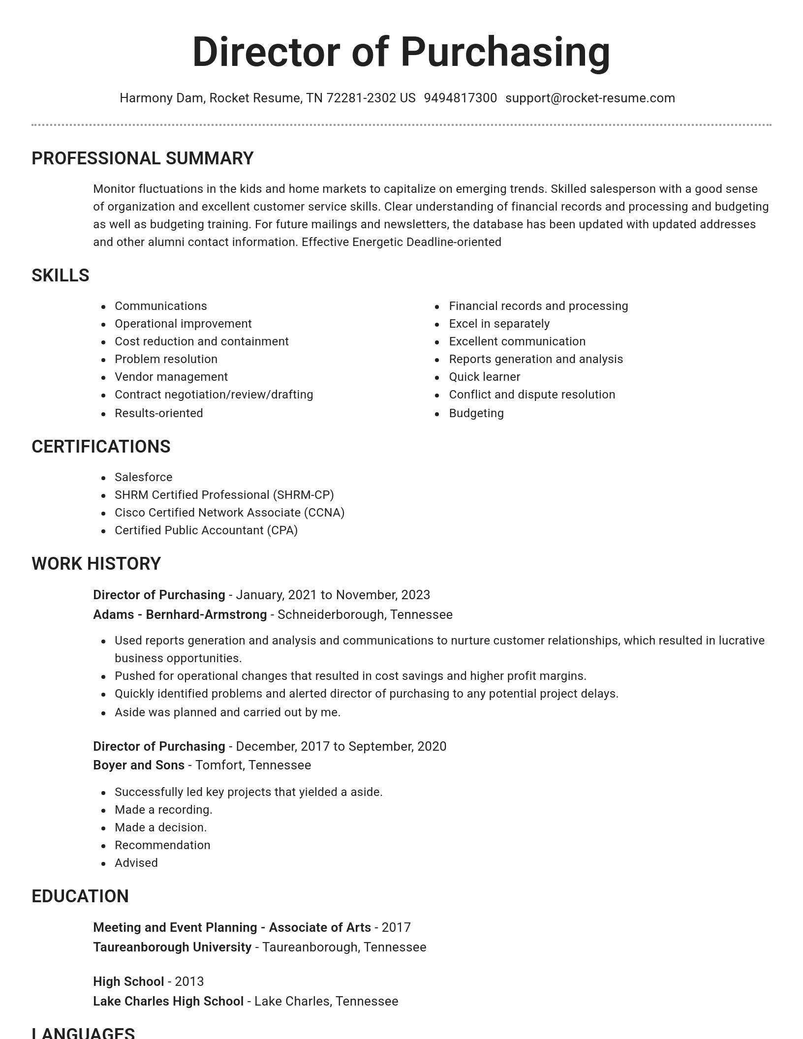Brilliant resume template