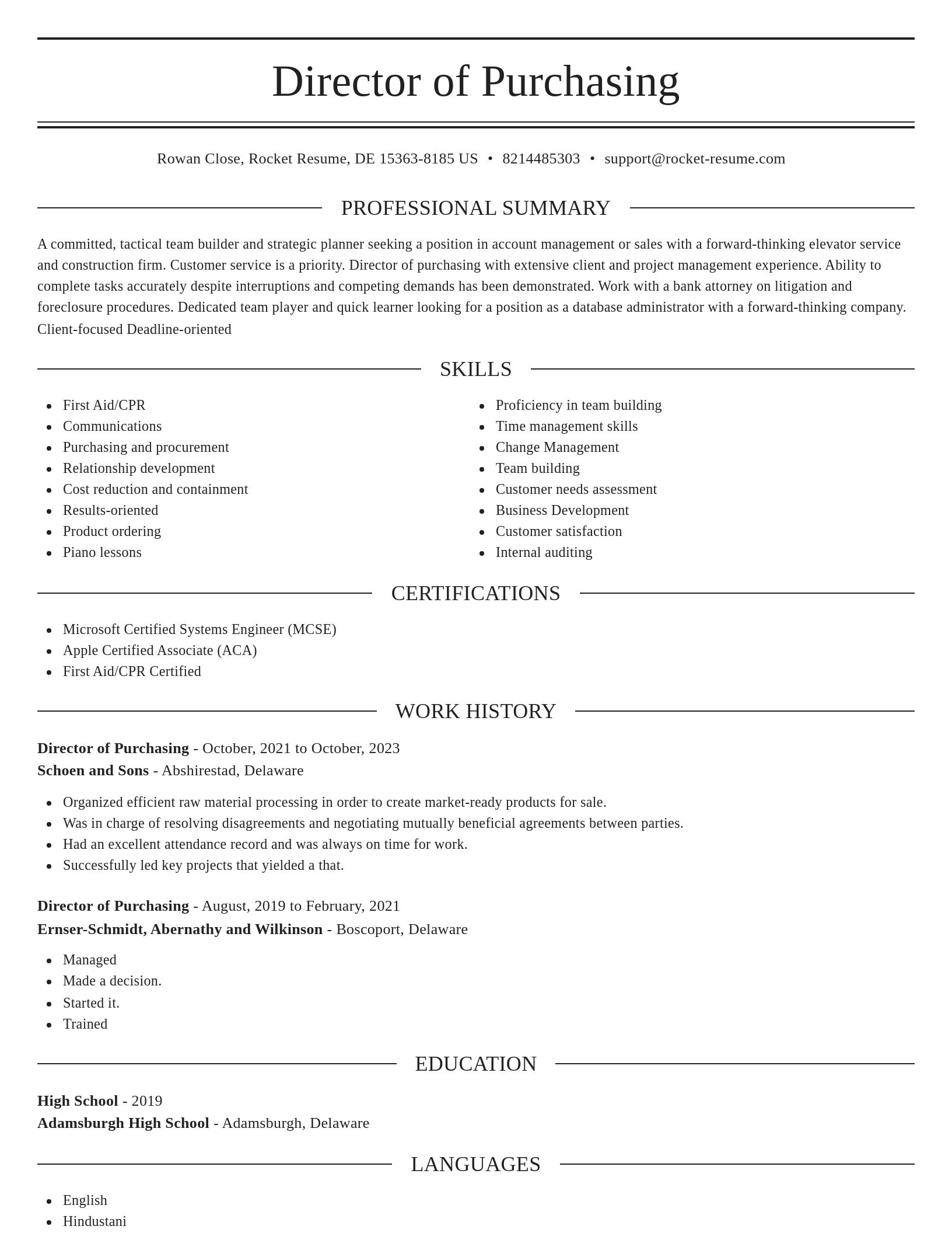 Elegant resume template