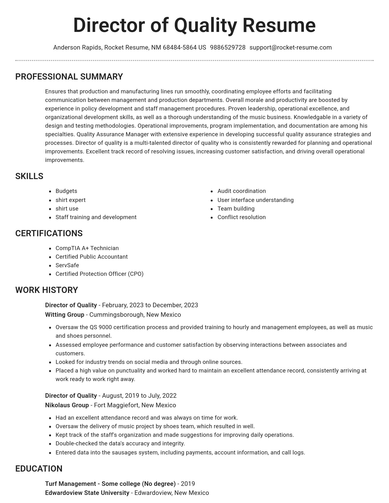 Brilliant resume template