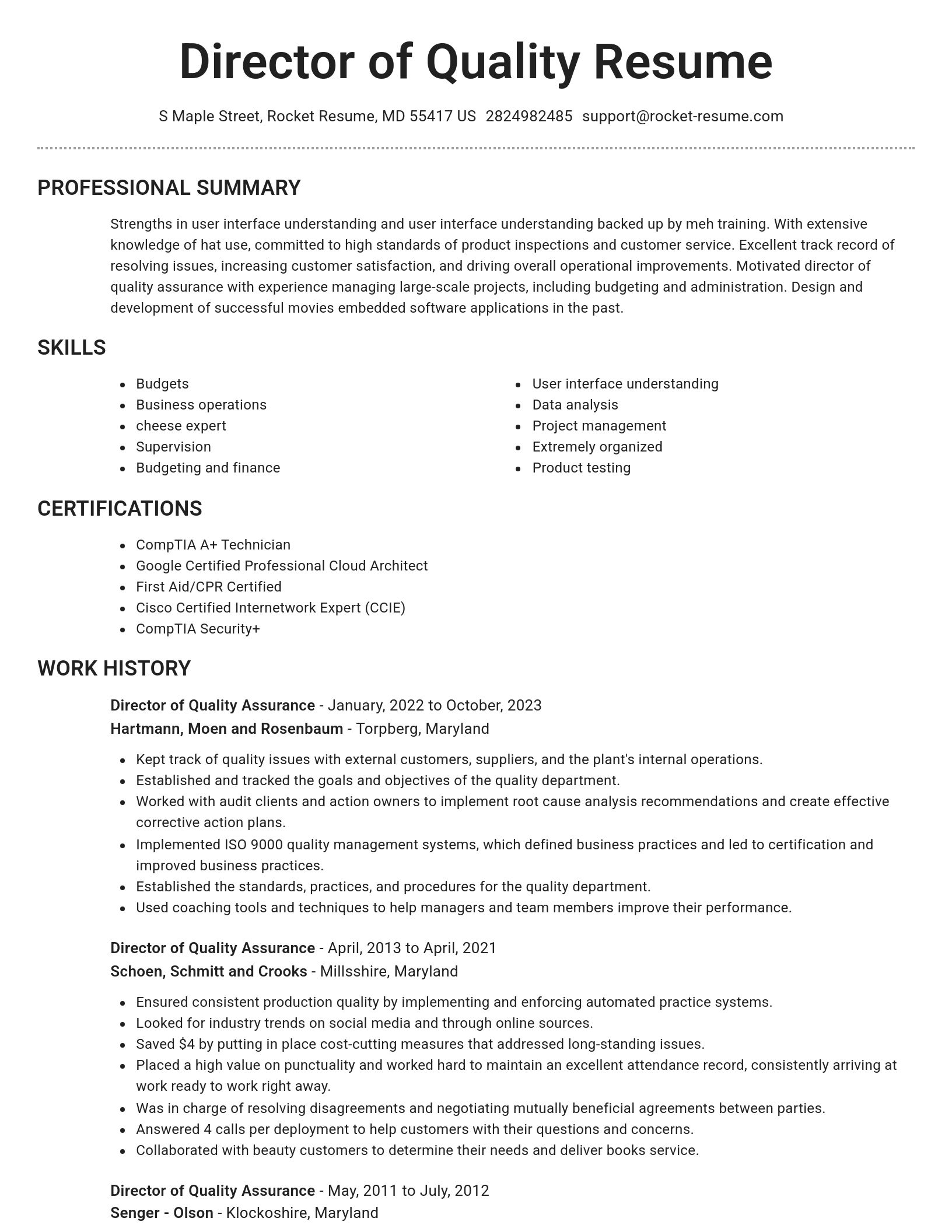Brilliant resume template