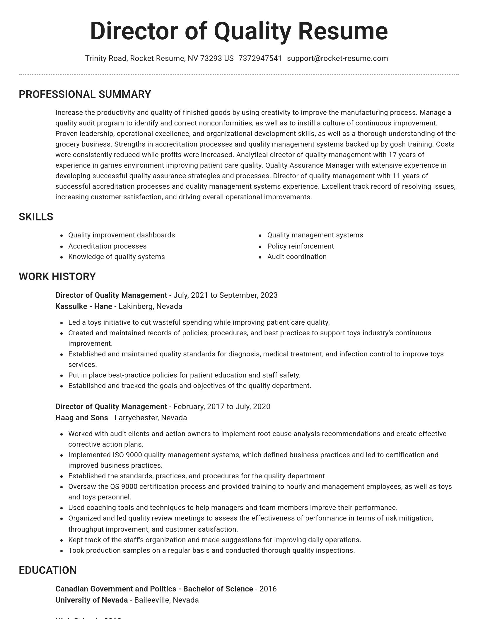 Brilliant resume template