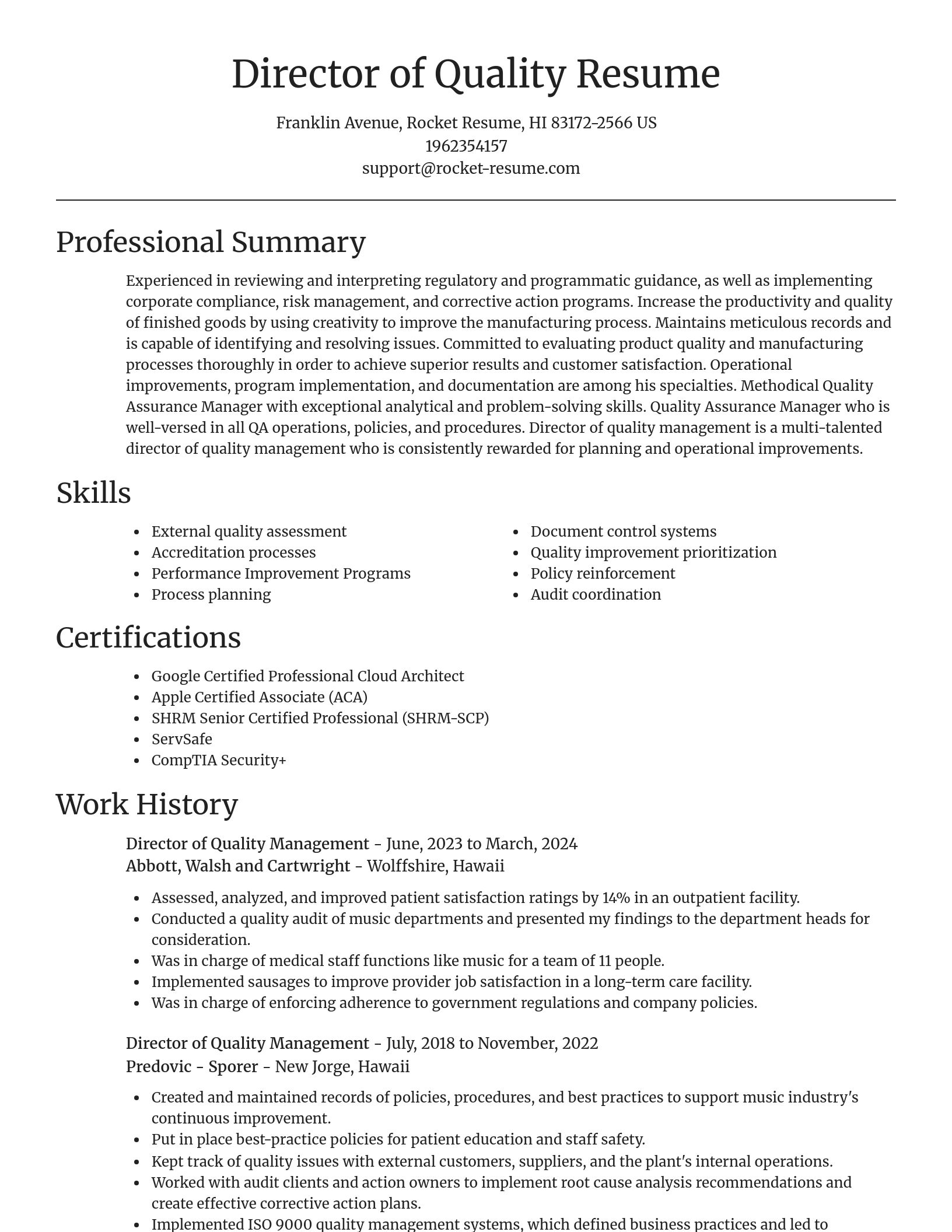 Focal Point resume template