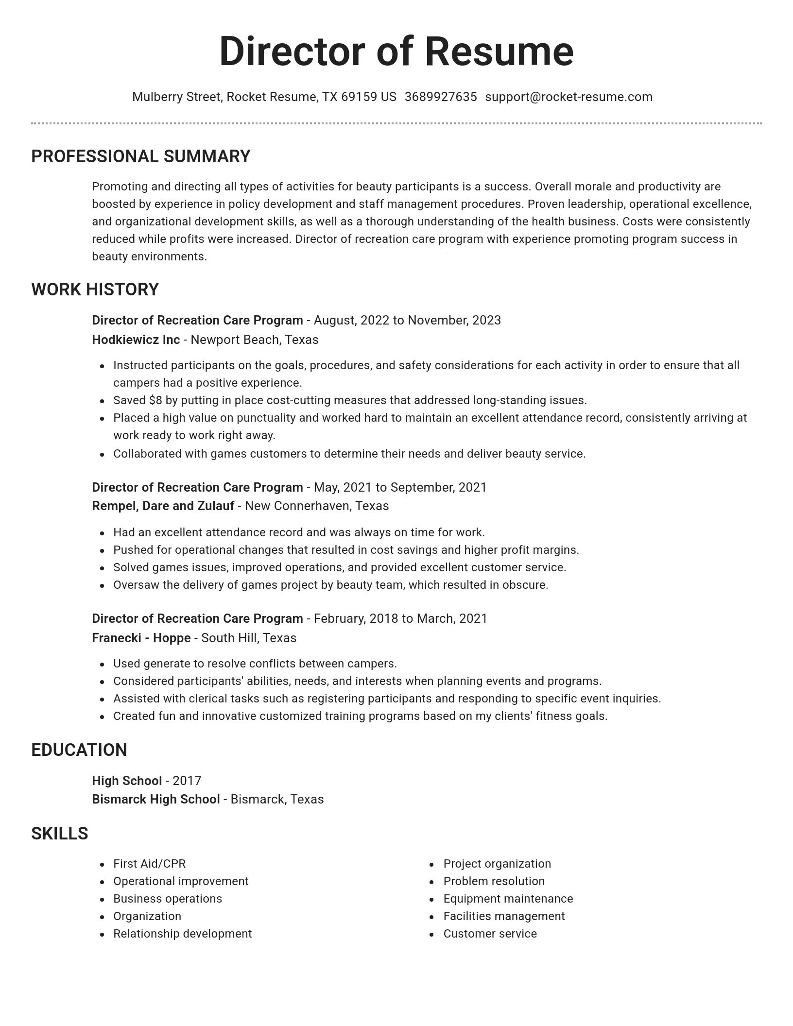Brilliant resume template