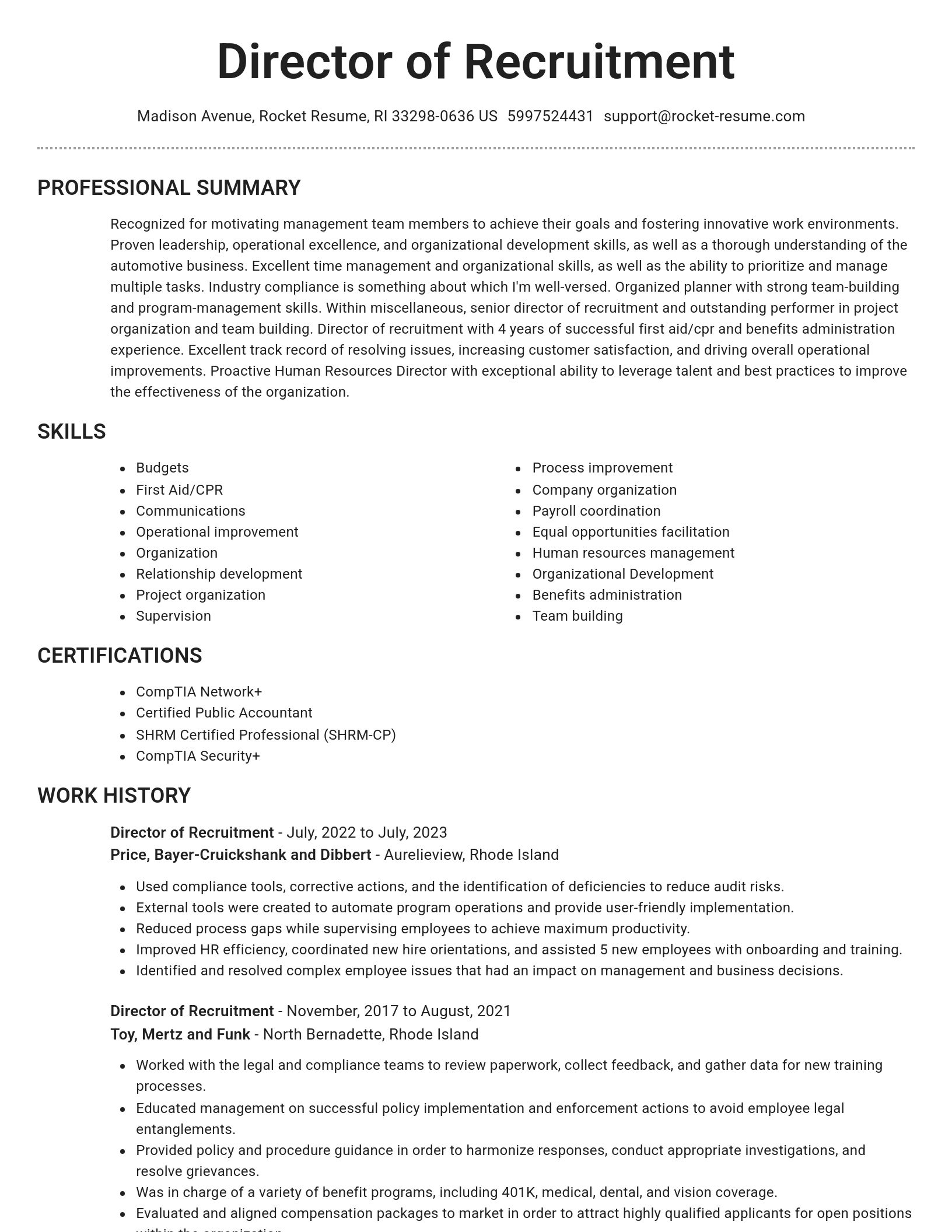 Brilliant resume template